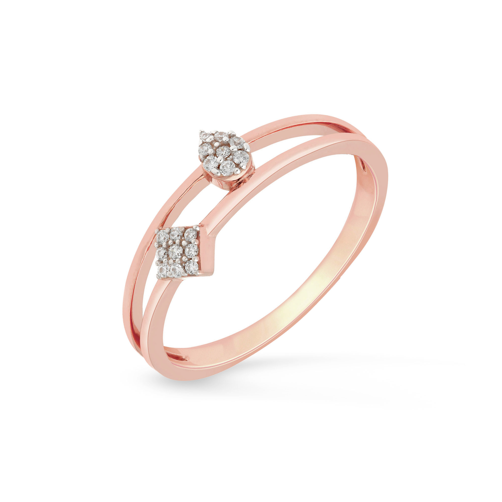 Buy Zoul Gold 18 KT Rose Gold Casual Ring for Women Online