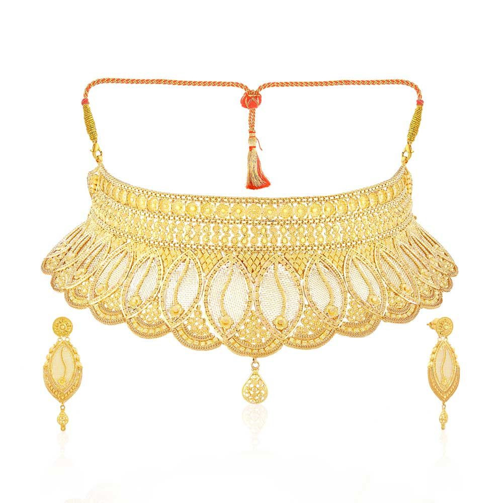 Malabar gold online choker necklace set