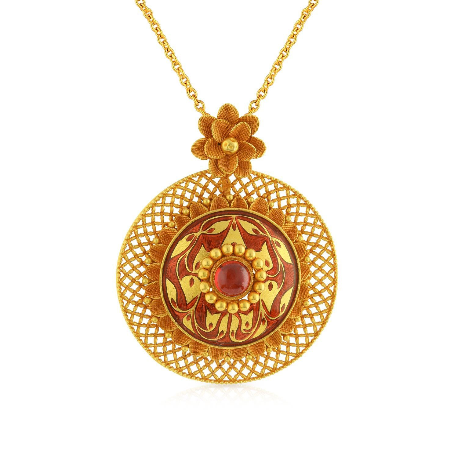 Buy Divine Gold Pendant MHAAAAAGVWGN for Women Online | Malabar Gold ...