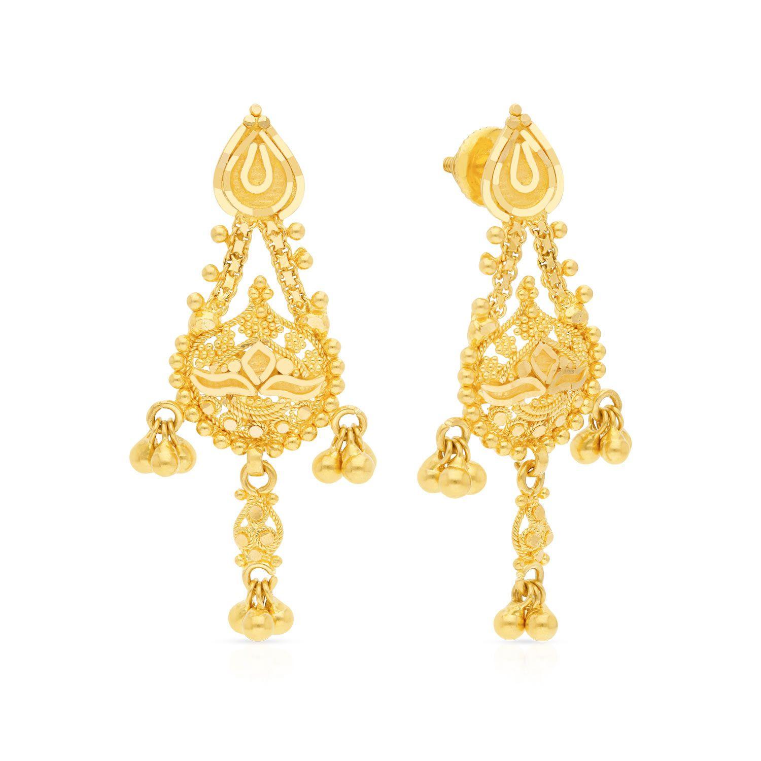 Buy Malabar Gold Earring MHAAAAAGYLPB for Women Online | Malabar Gold ...