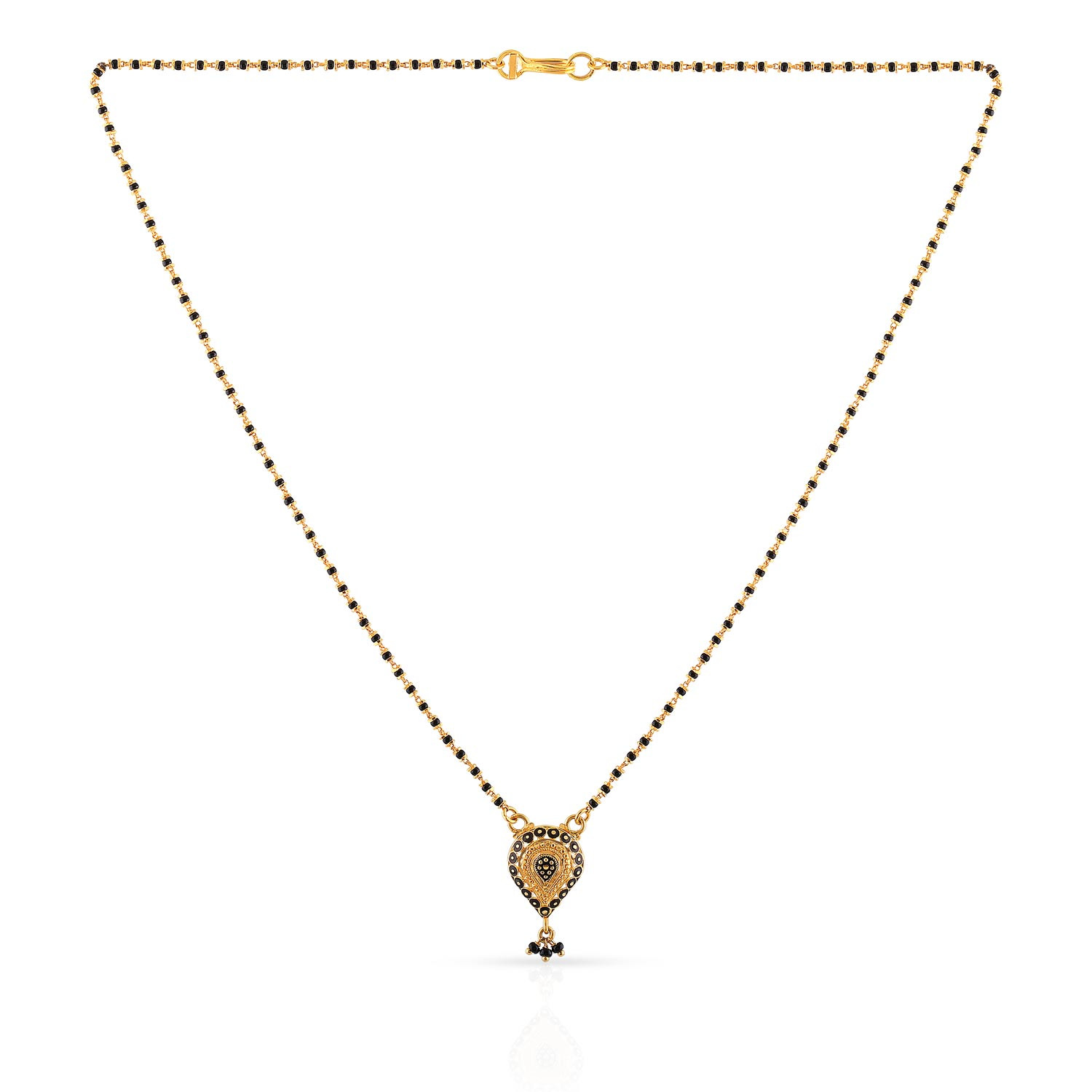 Malabar 22 KT Gold Studded Short Mangalsutra MSSGNO0139