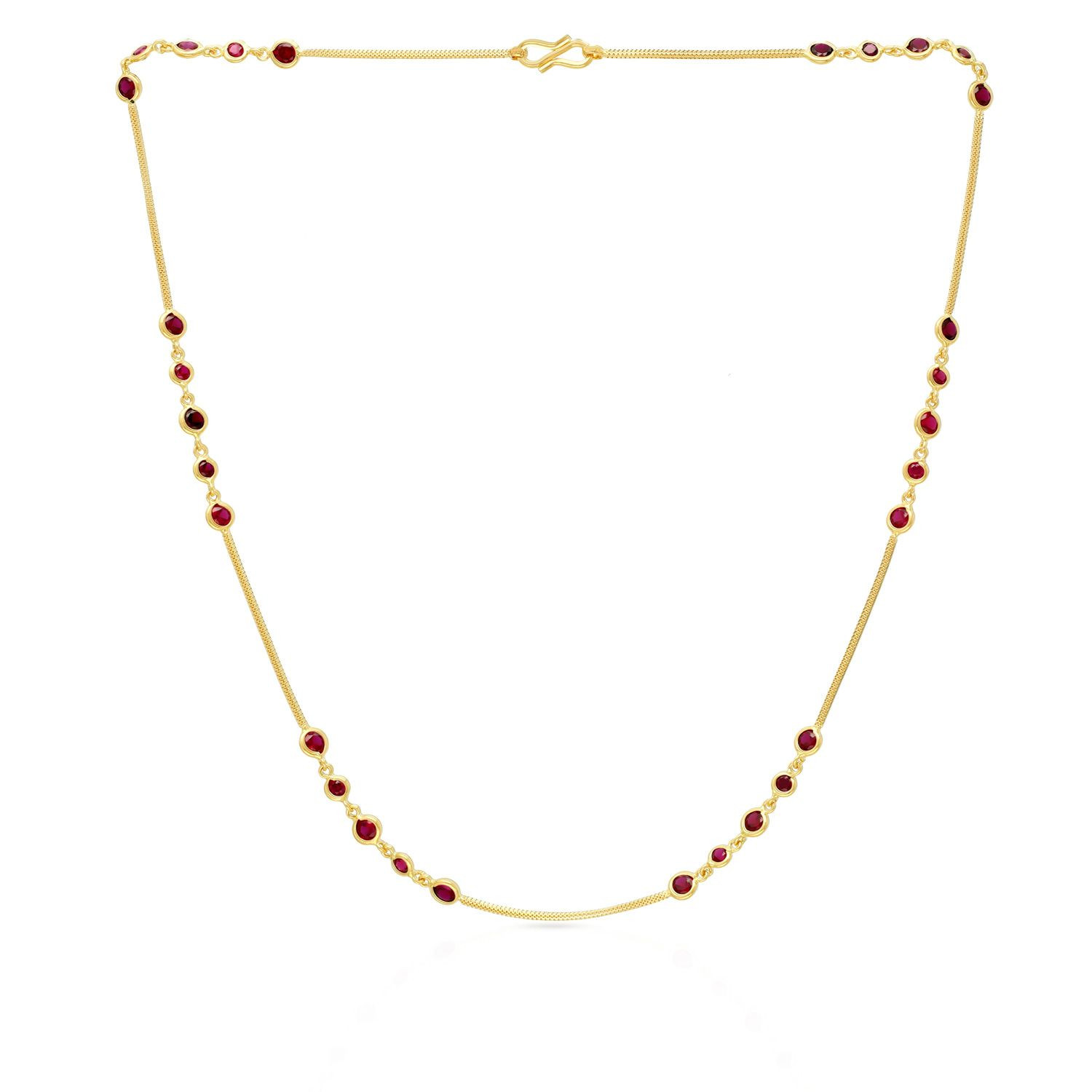 Malabar gold sale ruby necklace