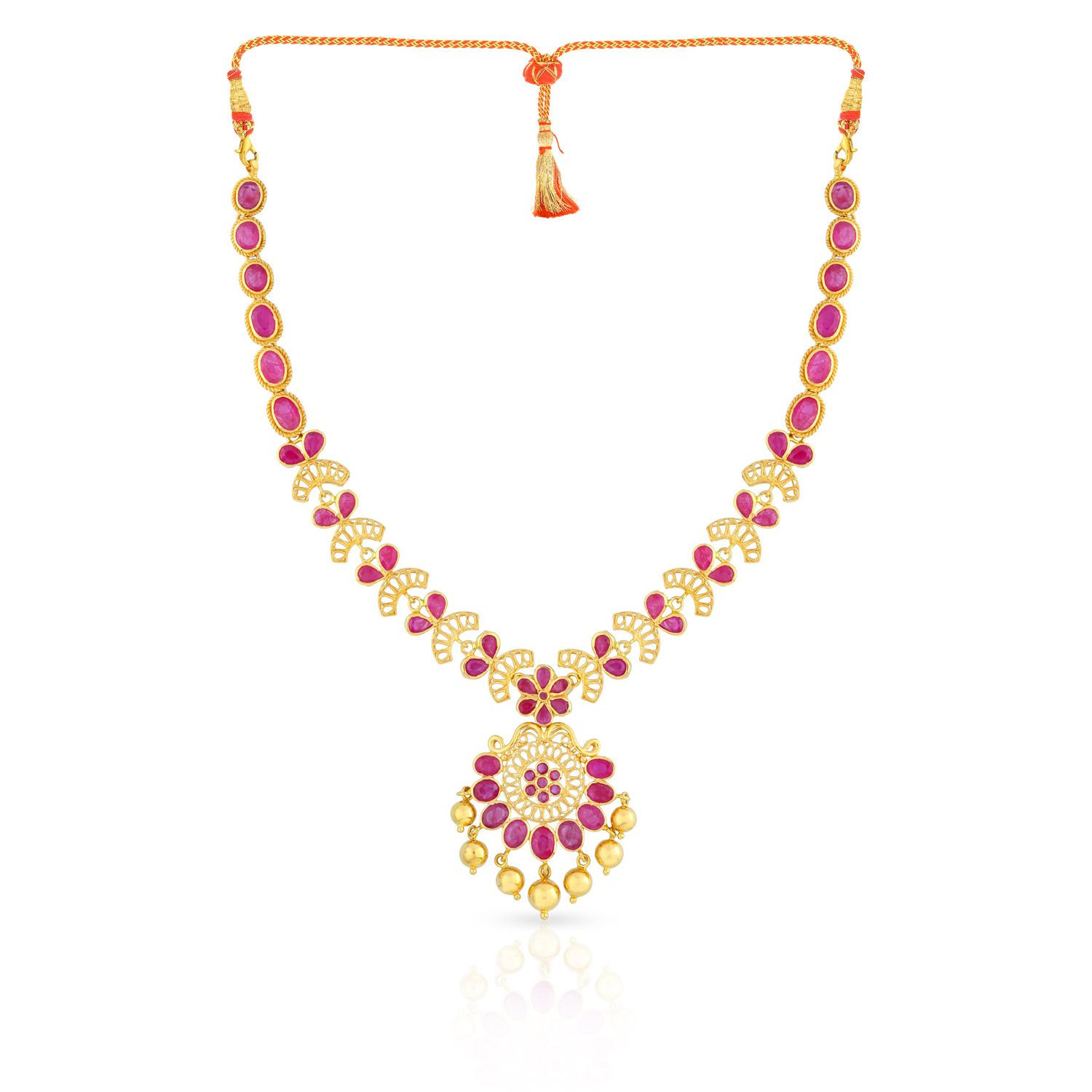 Multicolor Gemstone Floral Motif Necklace in Yellow Gold | New York  Jewelers Chicago