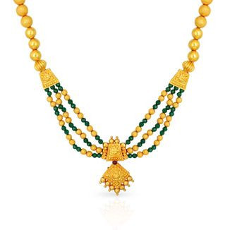 Buy Malabar Gold 22 KT Gold Semi Long Necklace for Women Online