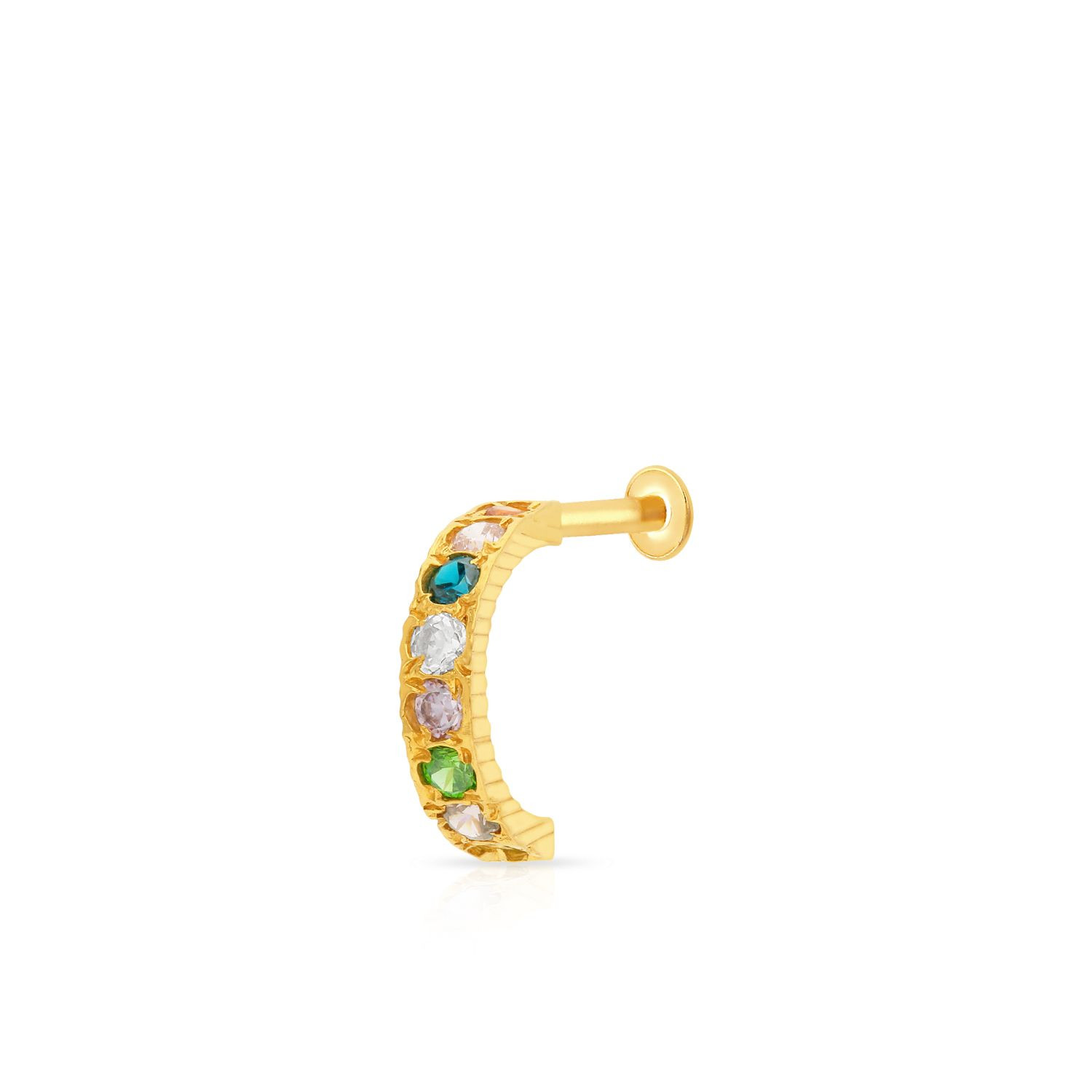 Ladies Yellow Gold Diamond Nose Pin, Packaging Type: Box at Rs 13500 in  Surat