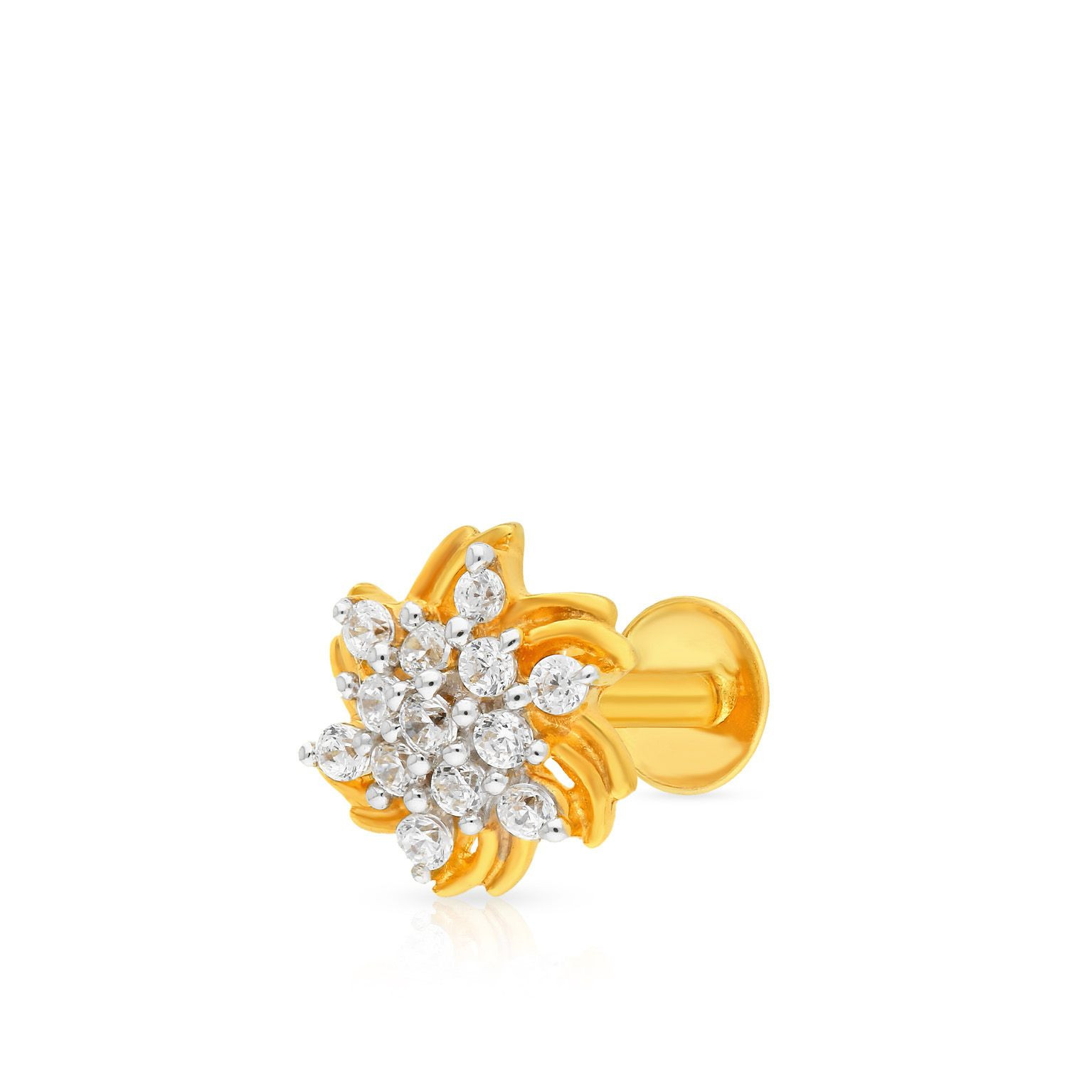 Malabar gold and store diamonds nose pin