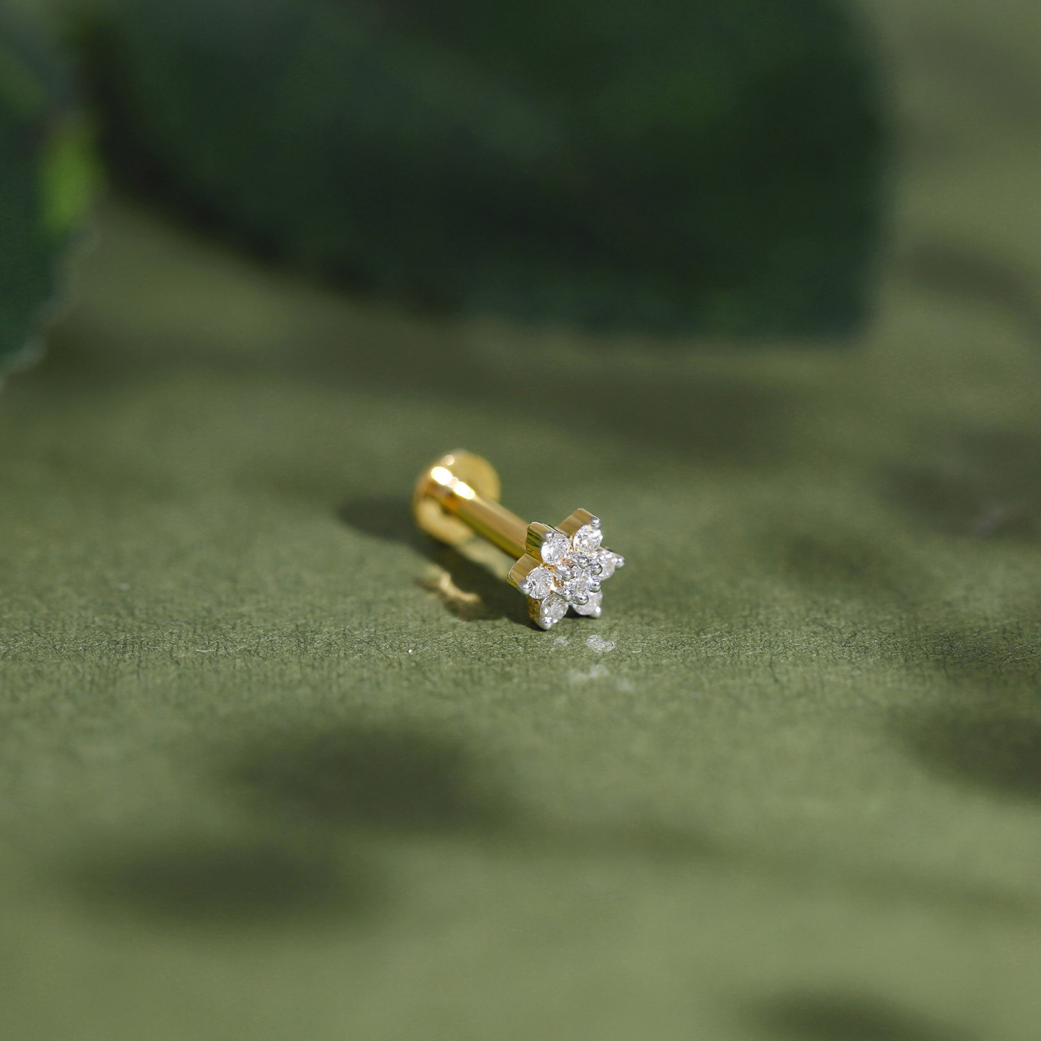 Buy Mine Diamond 18 KT Gold Nath Nosepin for Women Online