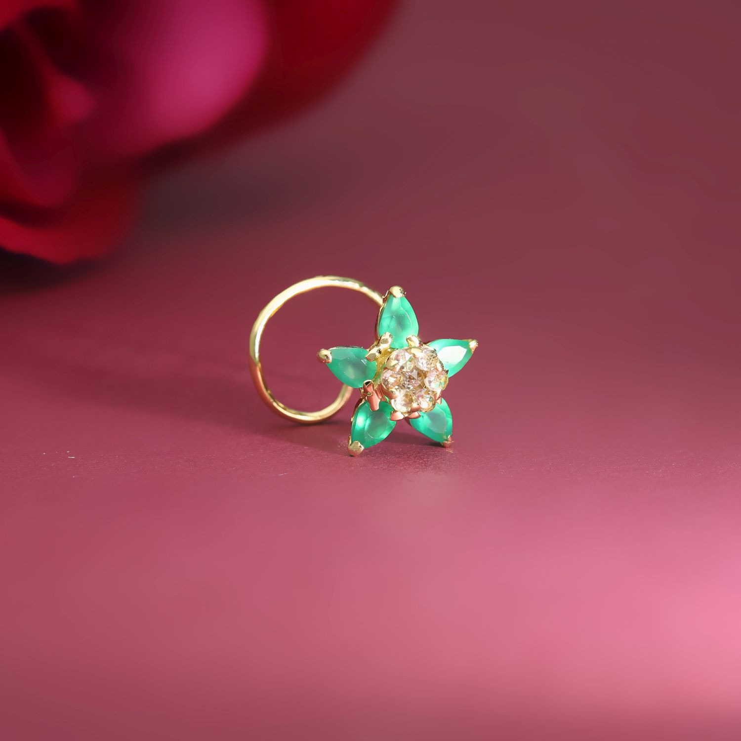 Uncut diamond nose pin 2025
