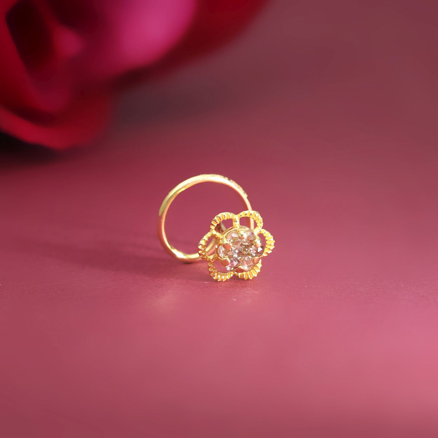 Uncut diamond nose new arrivals pin
