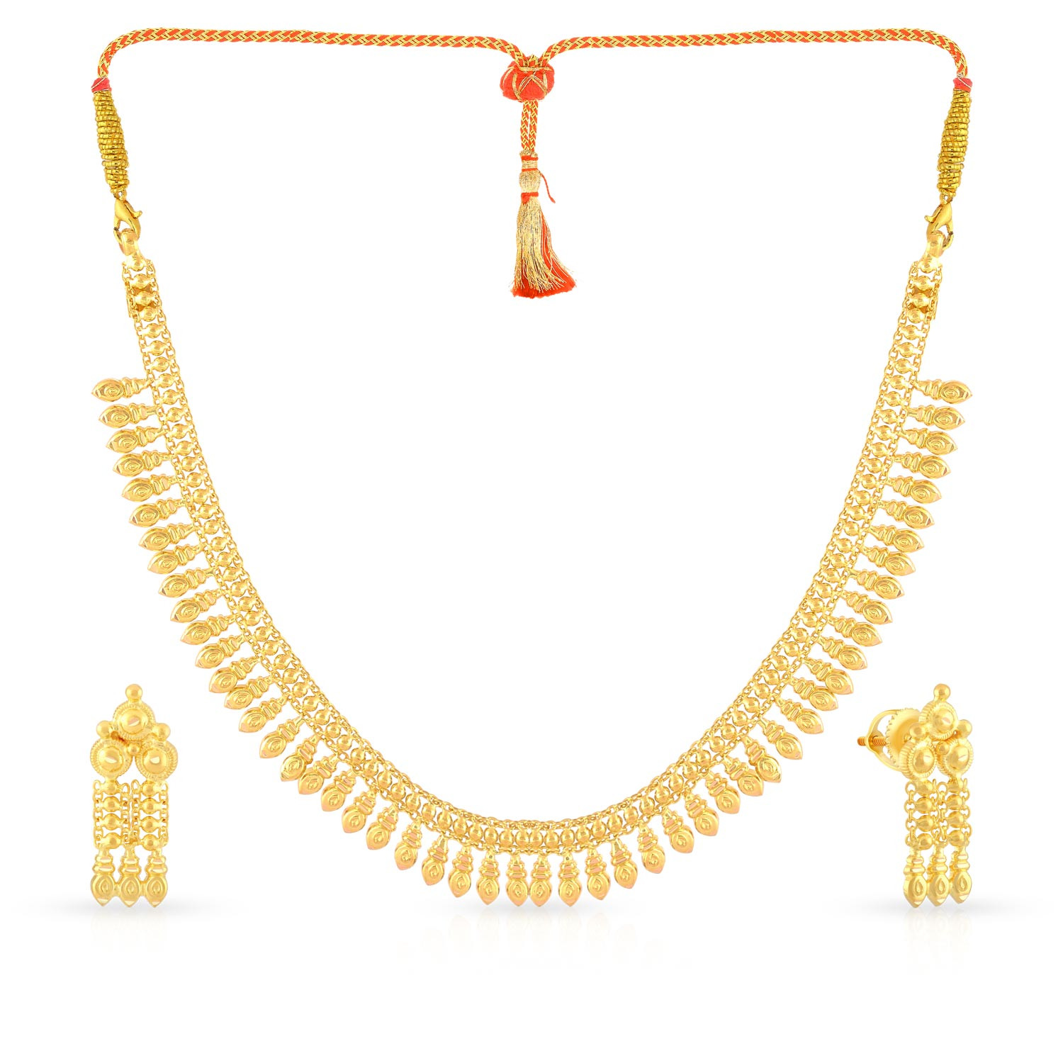Kerala Jewellers Gold Haram design with price - South India Jewels