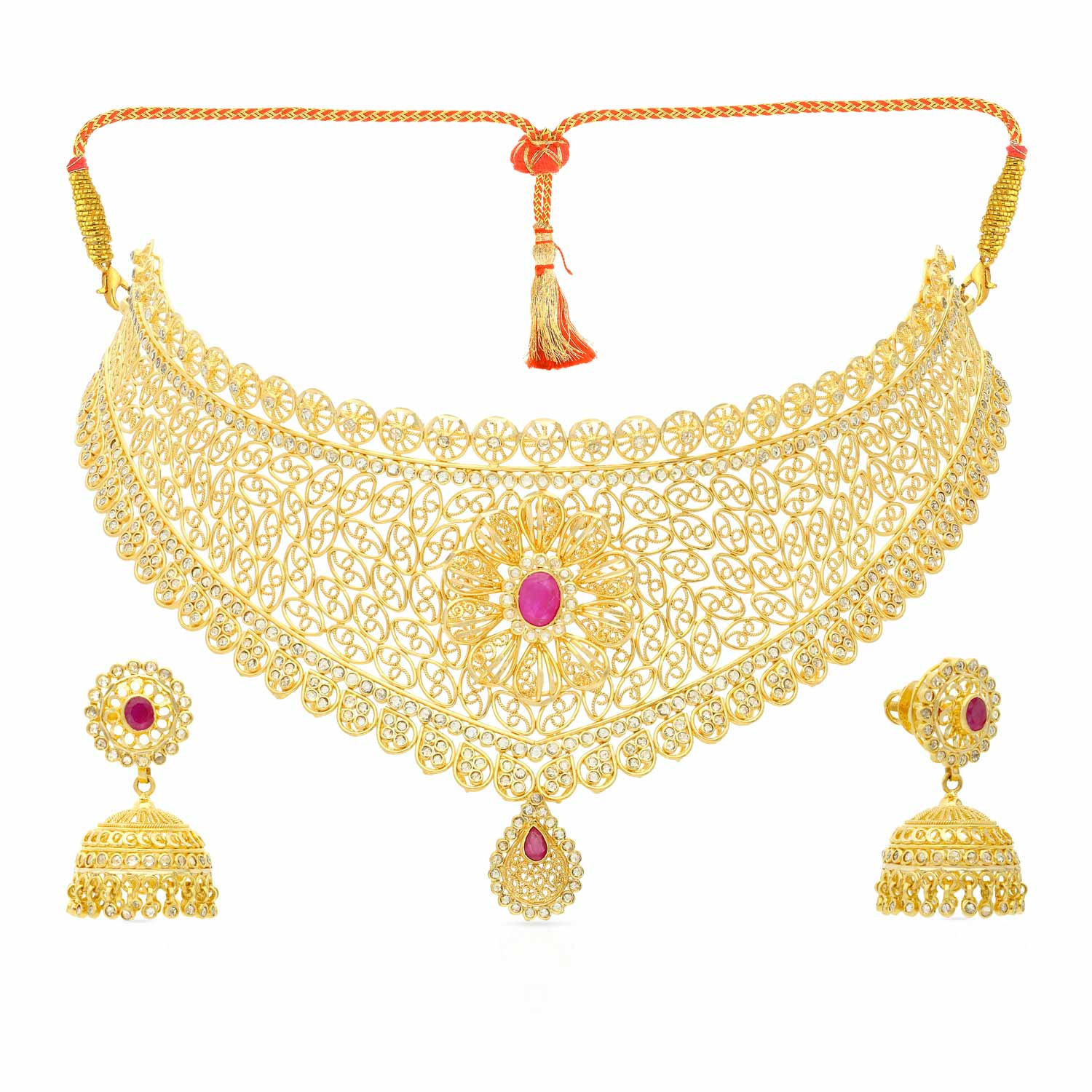 Uncut Diamond Pendant Set With Earring 18 Karat – aabhushan Jewelers