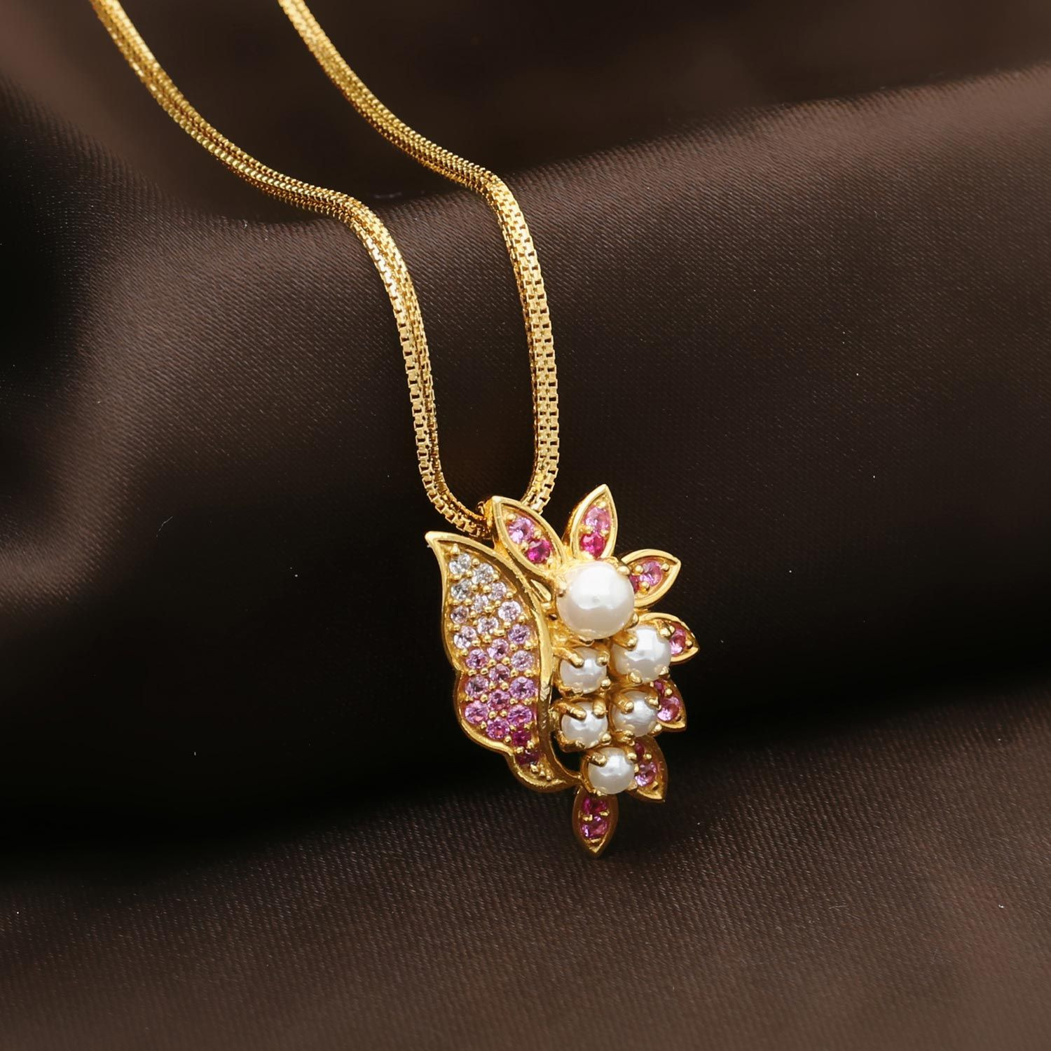 Malabar gold chain designs with outlet pendant