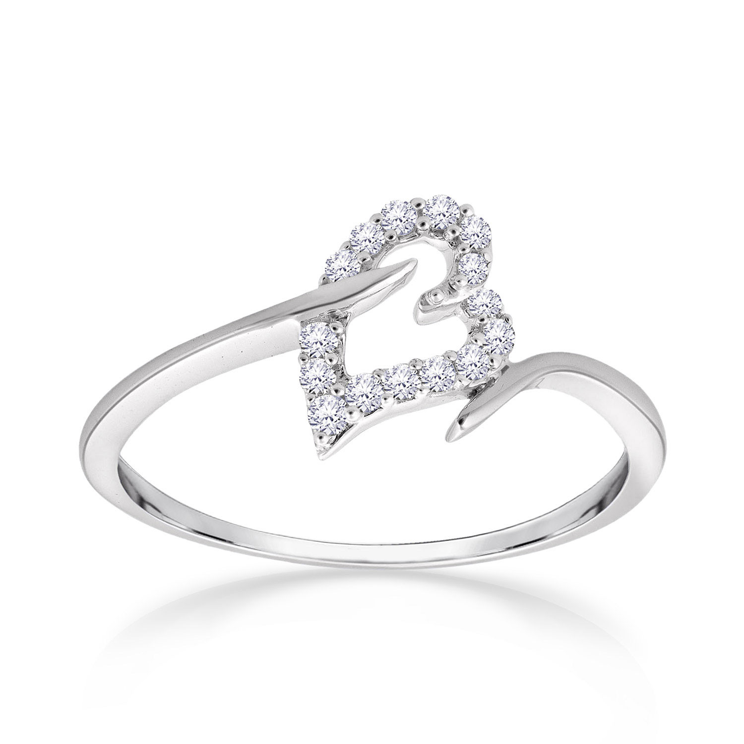 Forever Together Silver CZ Couple Rings - Paksha India