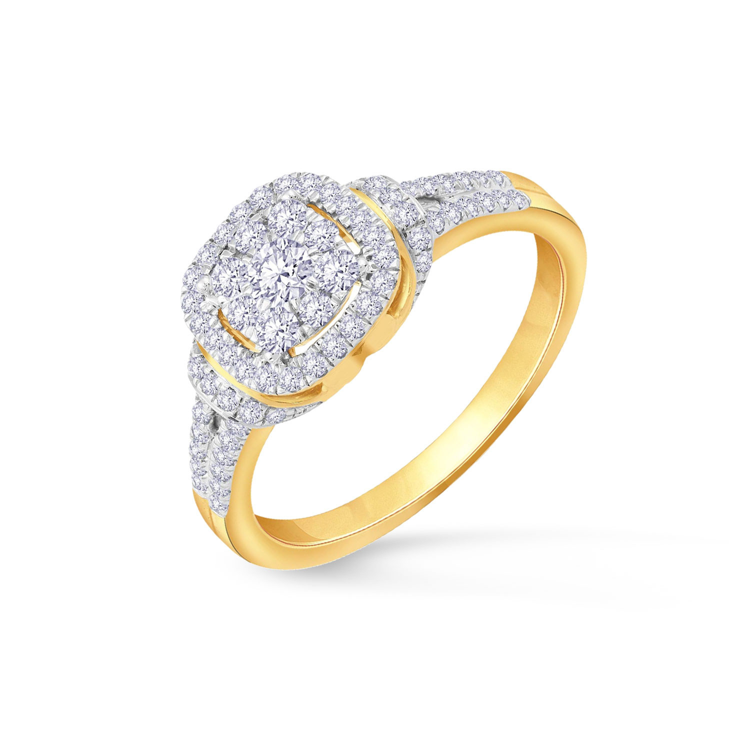 Buy Malabar Gold and Diamonds Floral 18k Gold & Mine Diamond Ring Online At  Best Price @ Tata CLiQ
