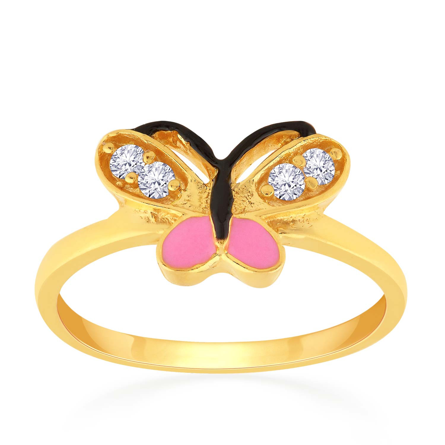 Kids Gold Buckle Ring with Stones – Bling King