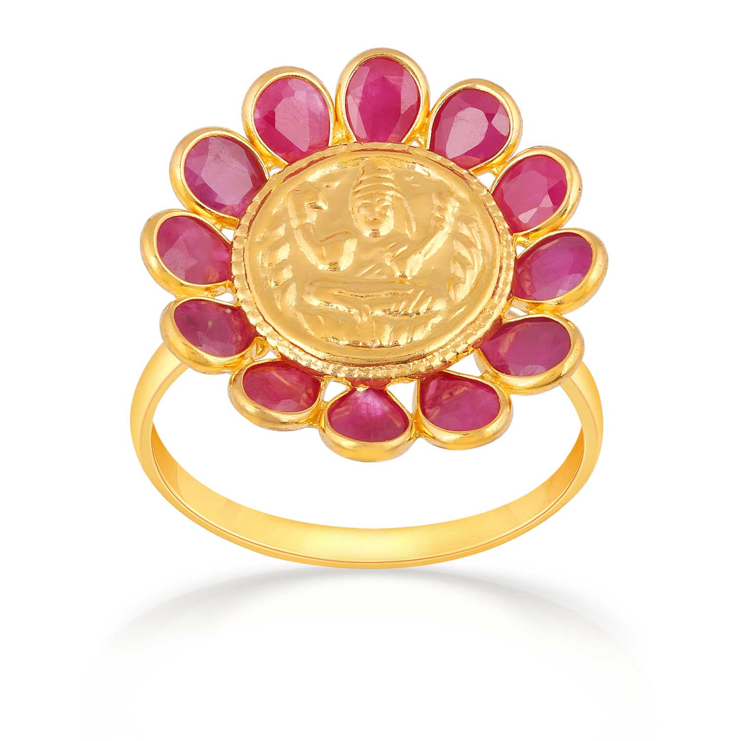 Buy Natural Polki & Red Ruby Gemstone Ring Flower Ring Statement Ring  Engagement Ring Vintage Ring Anniversary Gifts Wedding Ring Online in India  - Etsy