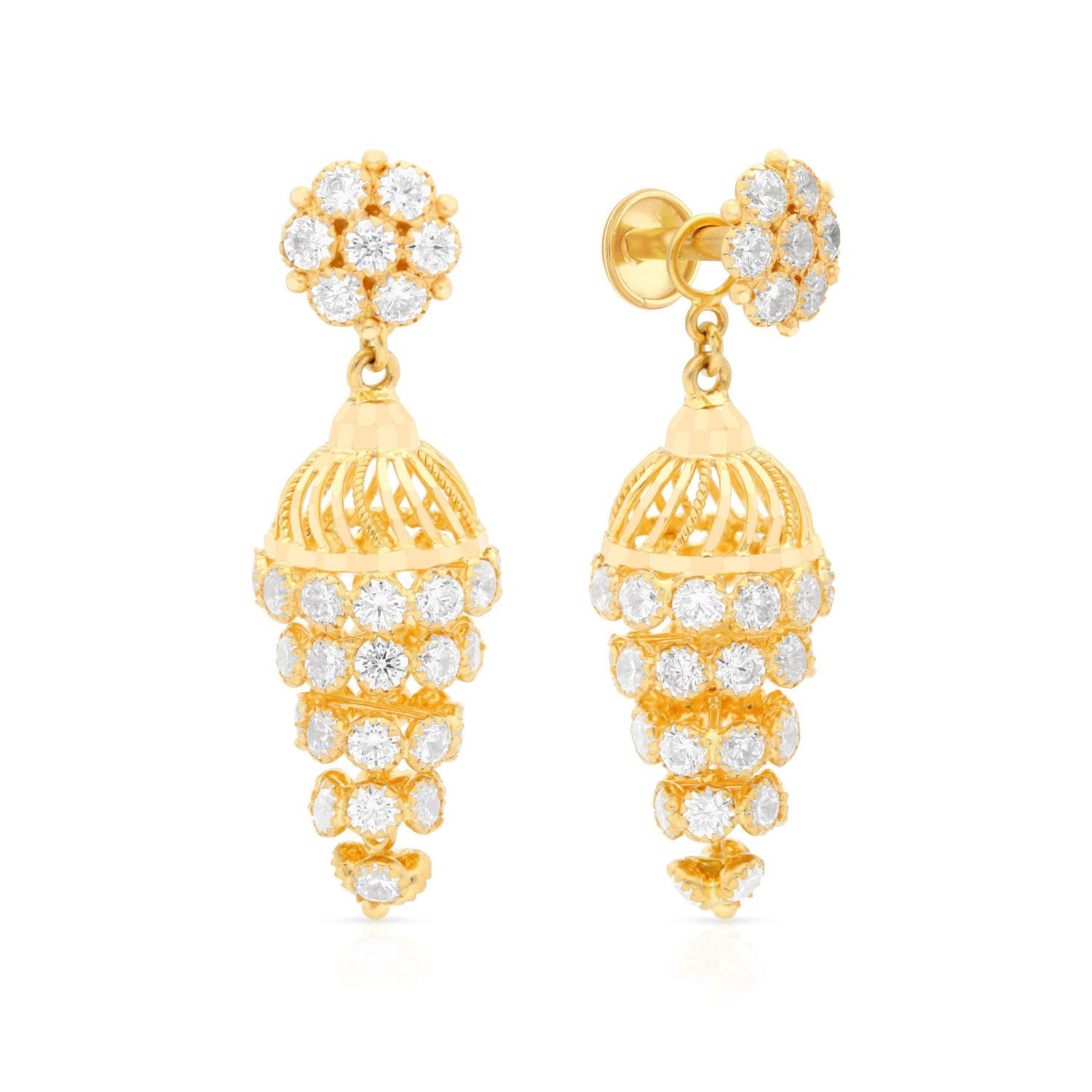 Buy Malabar Gold Earring MHAAAAABIUMO for Women Online  Malabar Gold   Diamonds