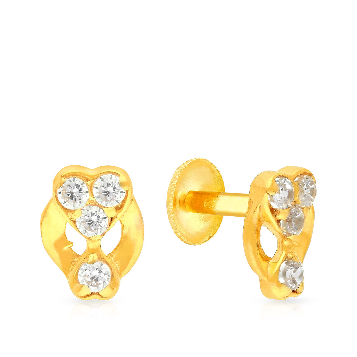 Buy Elegant Gold Plated Small Size Tops Earrings Gold Design for Kid Girl