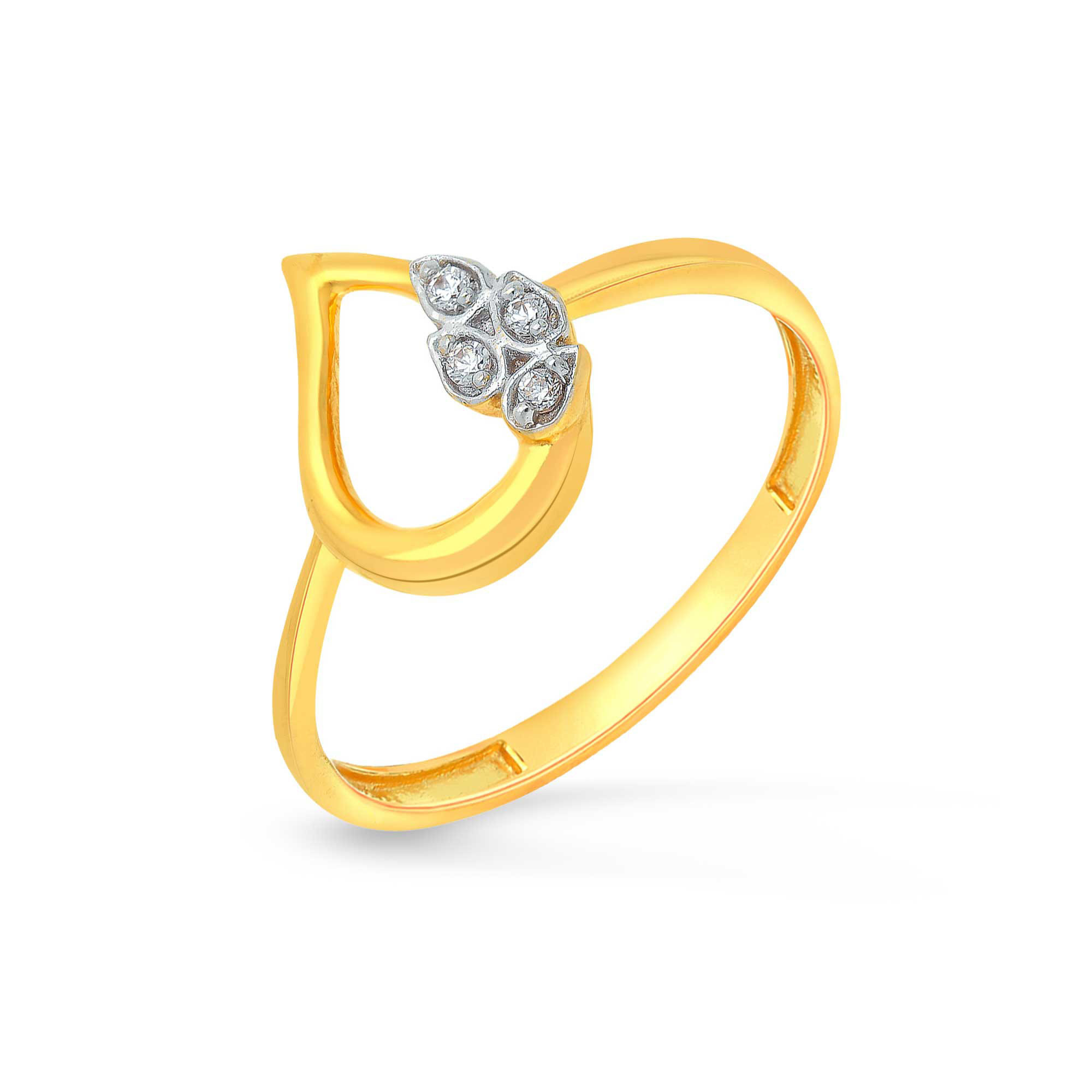 Floral Shape Design Antique Gold Plated Filigree Fashion Adjustale Finger  Ring