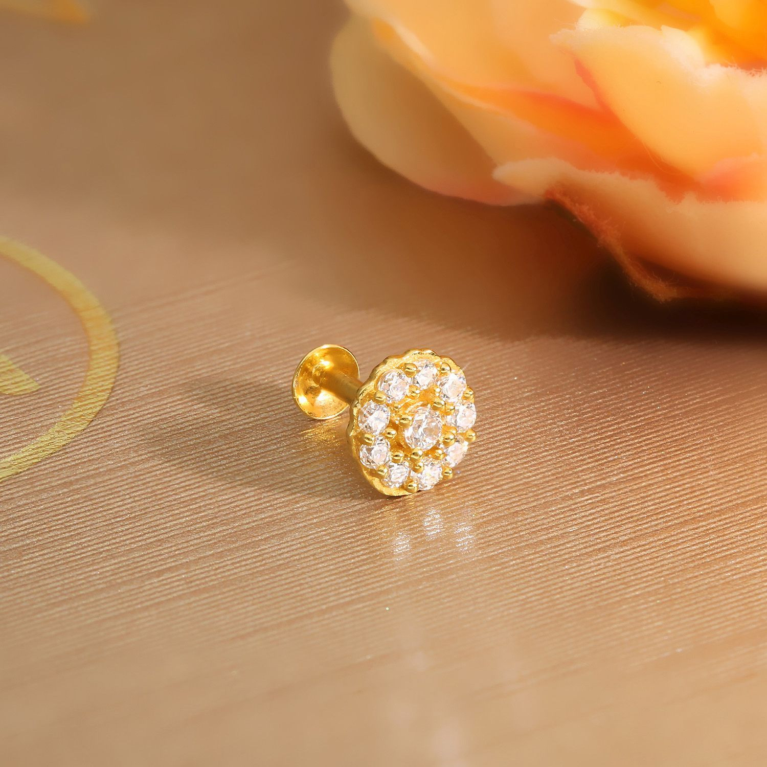 14k Solid Gold FLOWER Nose Ring — Slim Goodies Accessories — Slim Goodies  Accessories