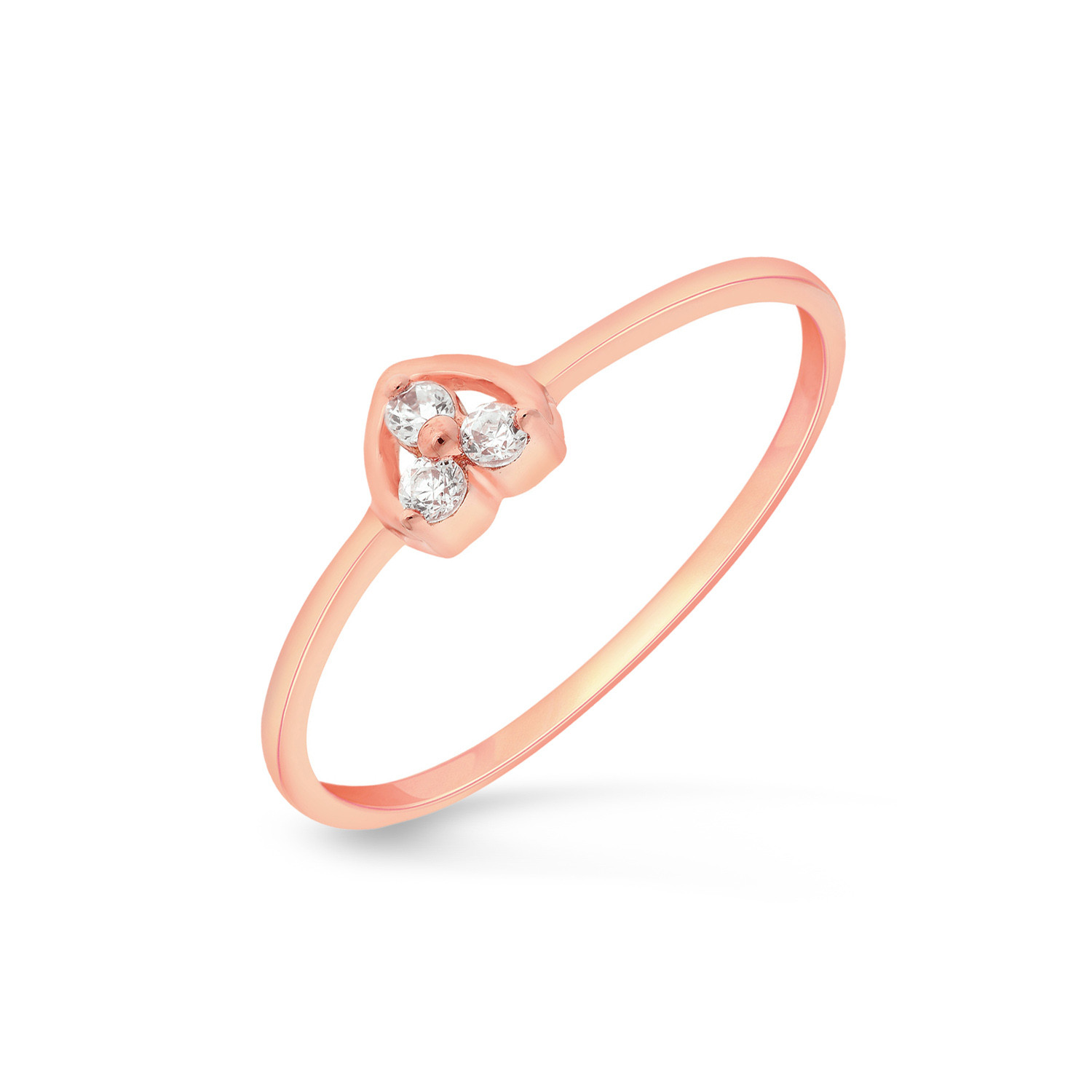 Buy Malabar Gold 18 KT Rose Gold Casual Ring for Women Online