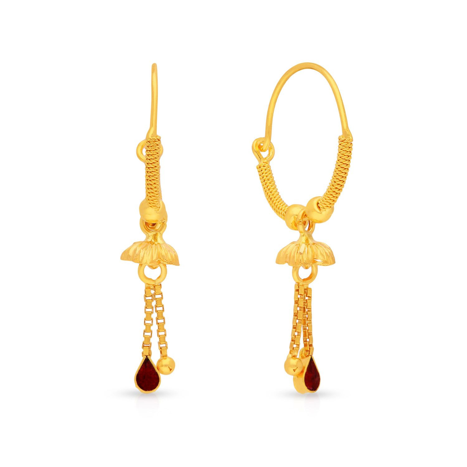 Buy MALABAR GOLD AND DIAMONDS Kids Gold Earrings ERMSKD00030  Shoppers Stop
