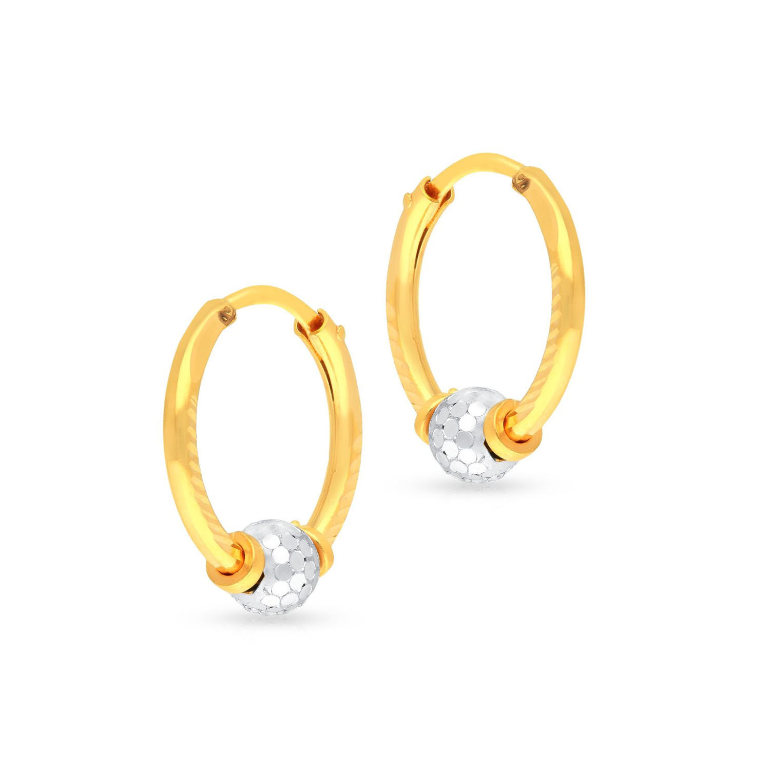 Baby earrings in malabar gold with price discount