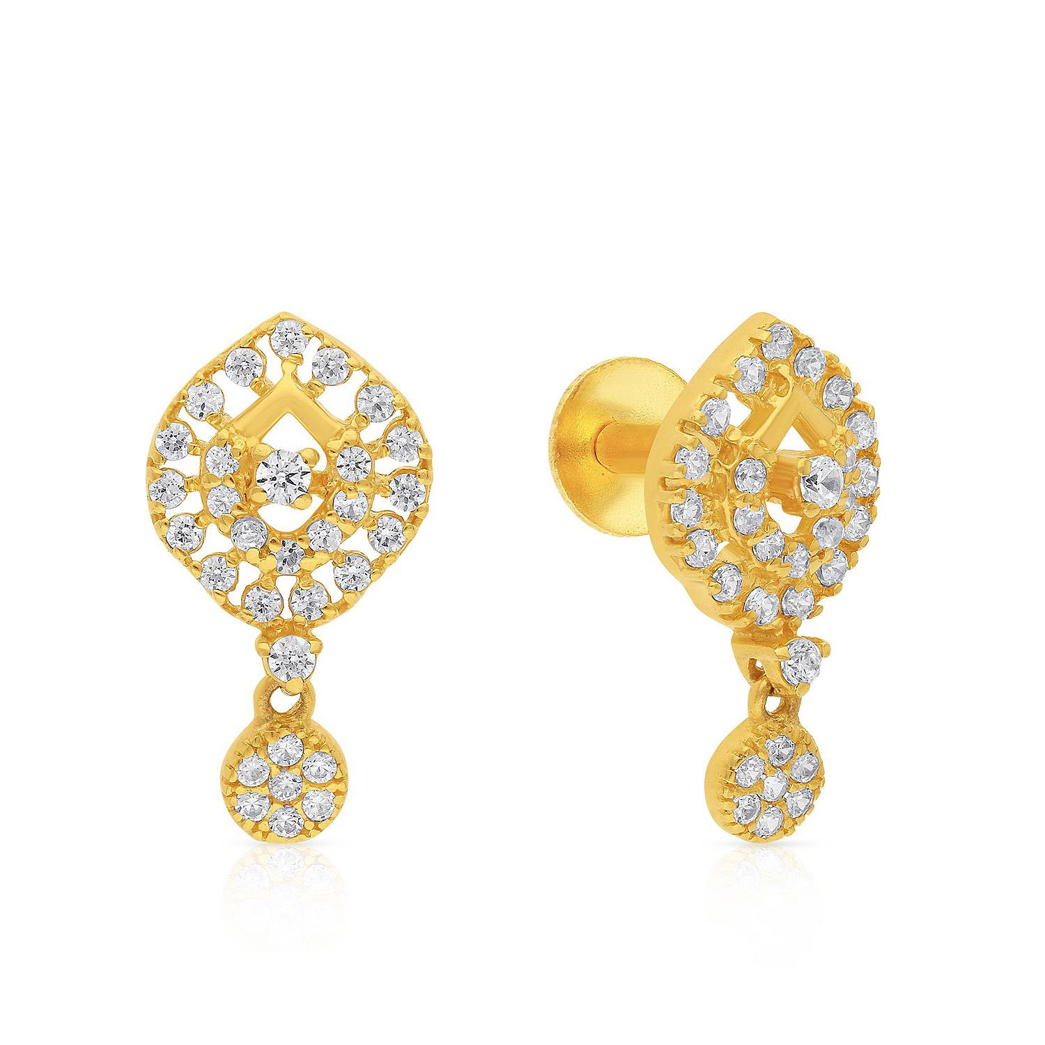 gold earrings under 10000 malabar gold