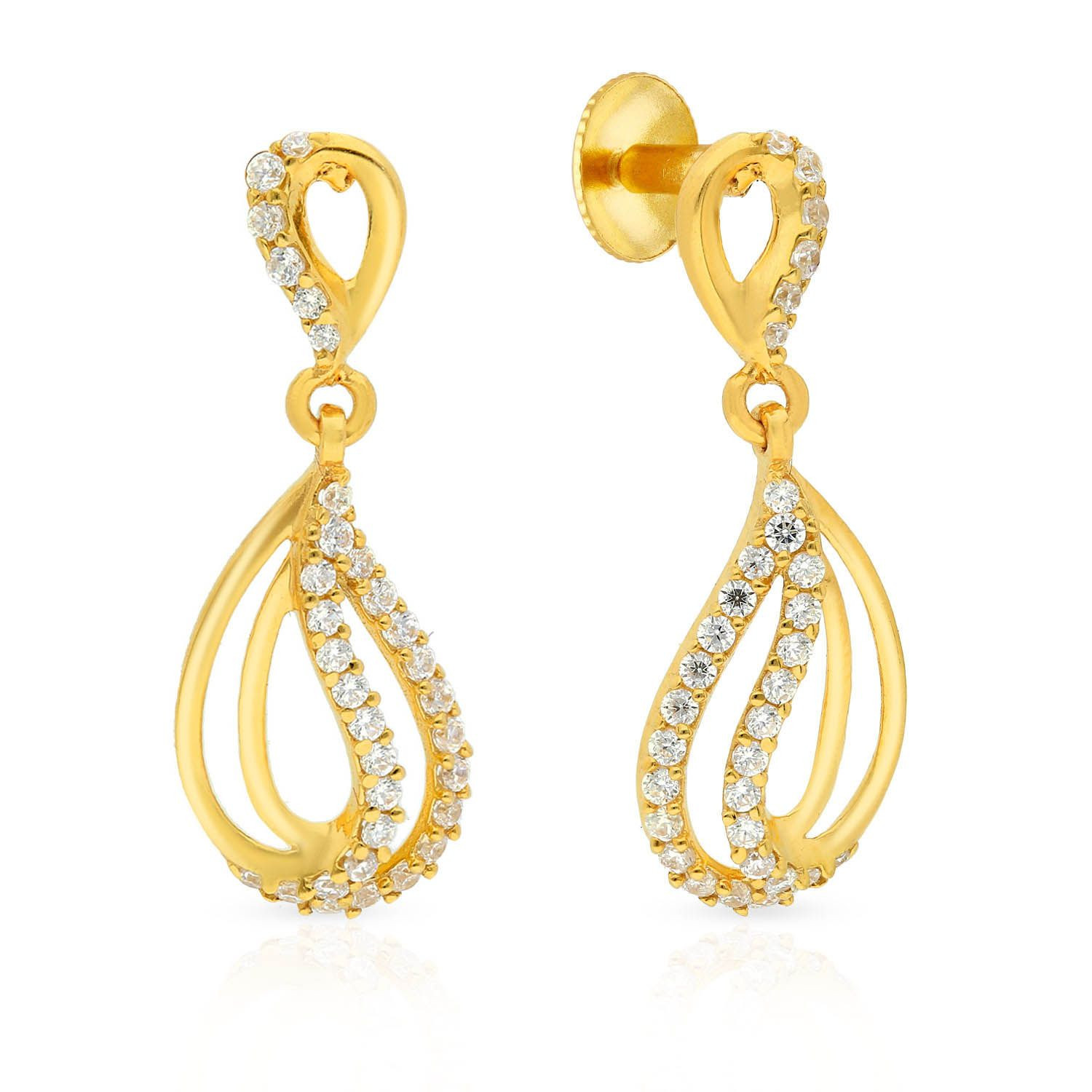 Malabar gold sale hanging earrings