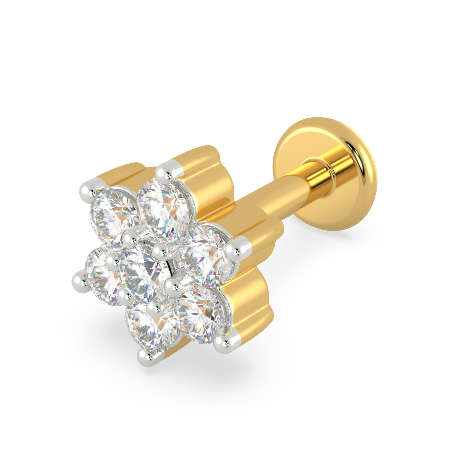 mine diamond nose pin