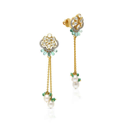 Viraaz Uncut Diamond Earring ERNKFTP47059