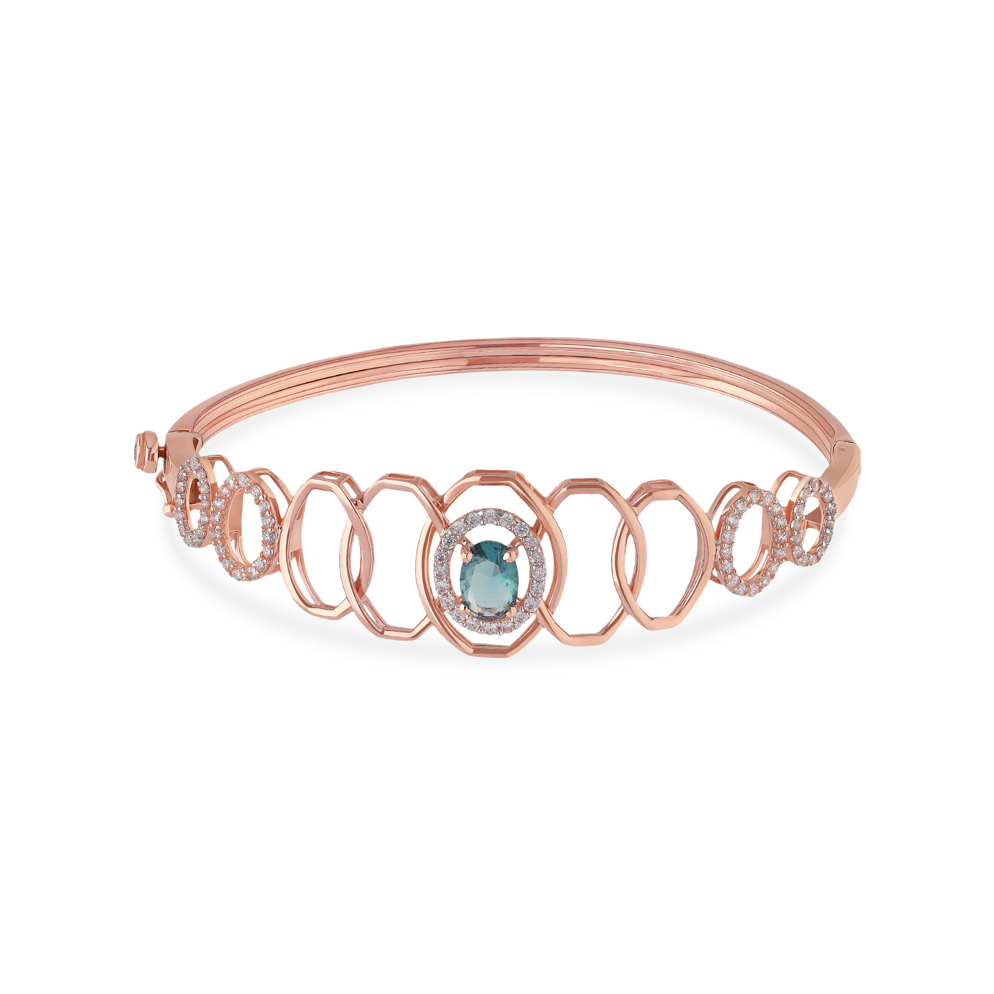 Caliesta Gold Oval Bangle BNDZL46058