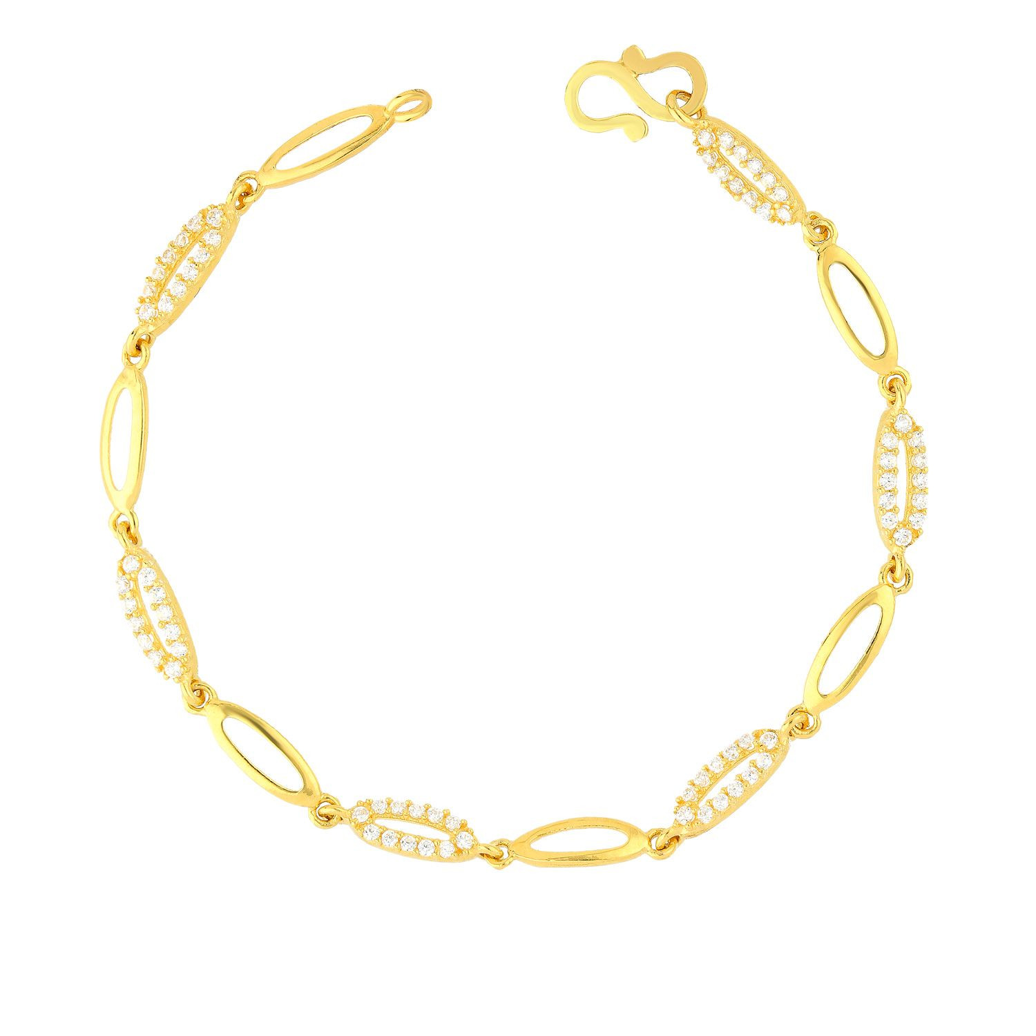 Malabar 22 KT Gold Studded Loose Bracelet BRGEDZRURGT332