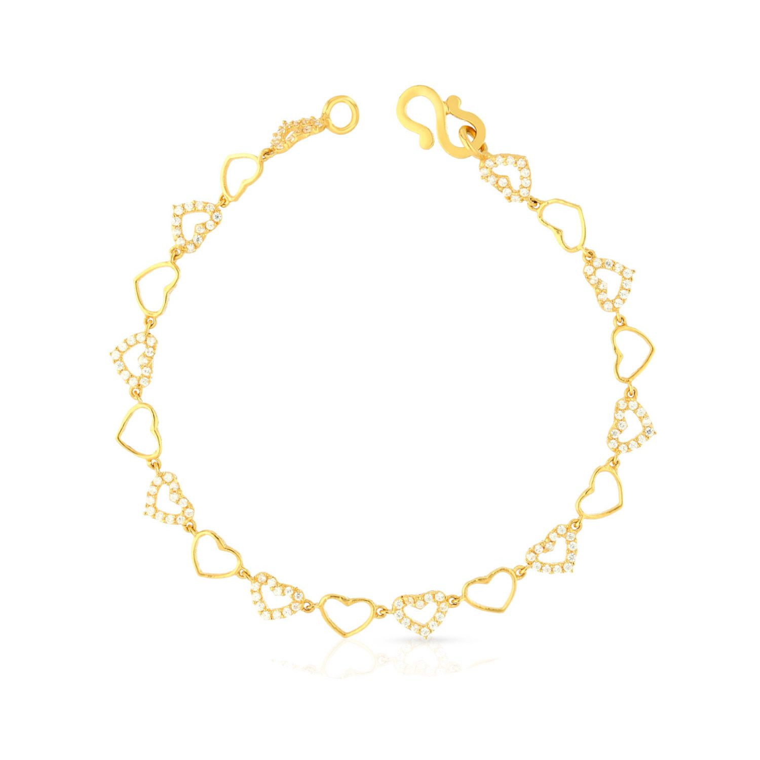 Malabar 22 KT Gold Studded Loose Bracelet BRGEDZRURGT333