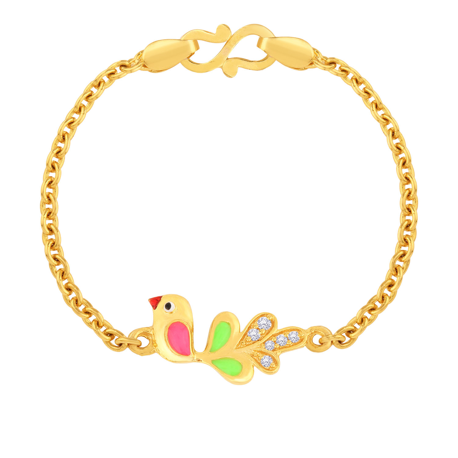 Starlet 22 KT Gold Studded Bracelet For Kids BRKDDZSG011