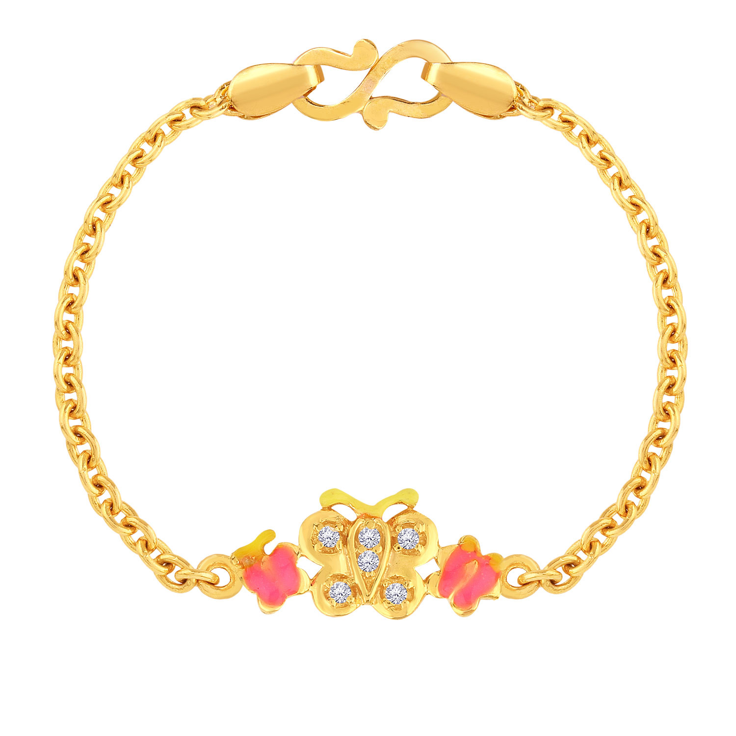 Starlet 22 KT Gold Studded Bracelet For Kids BRKDDZSG019