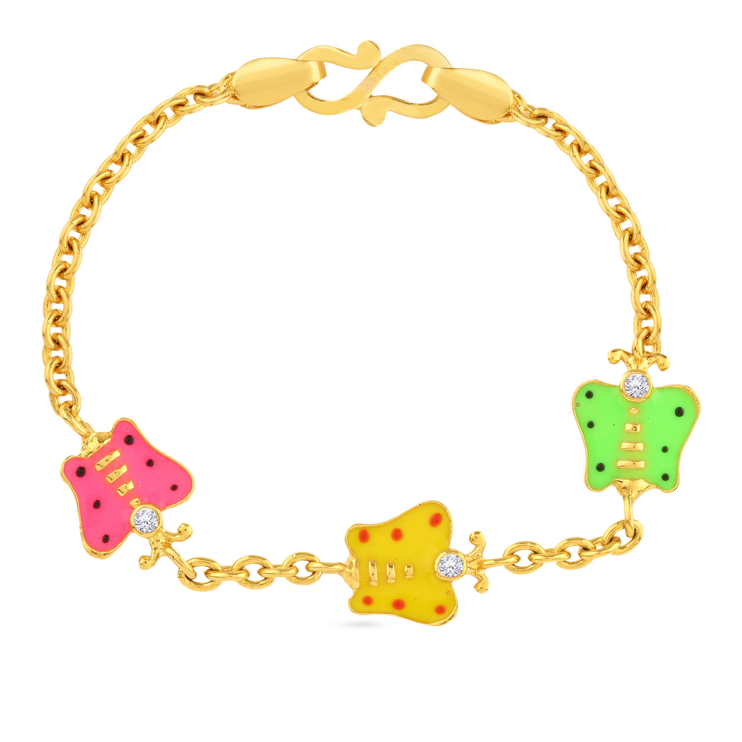 Starlet 22 KT Gold Studded Bracelet For Kids BRKDDZSG021