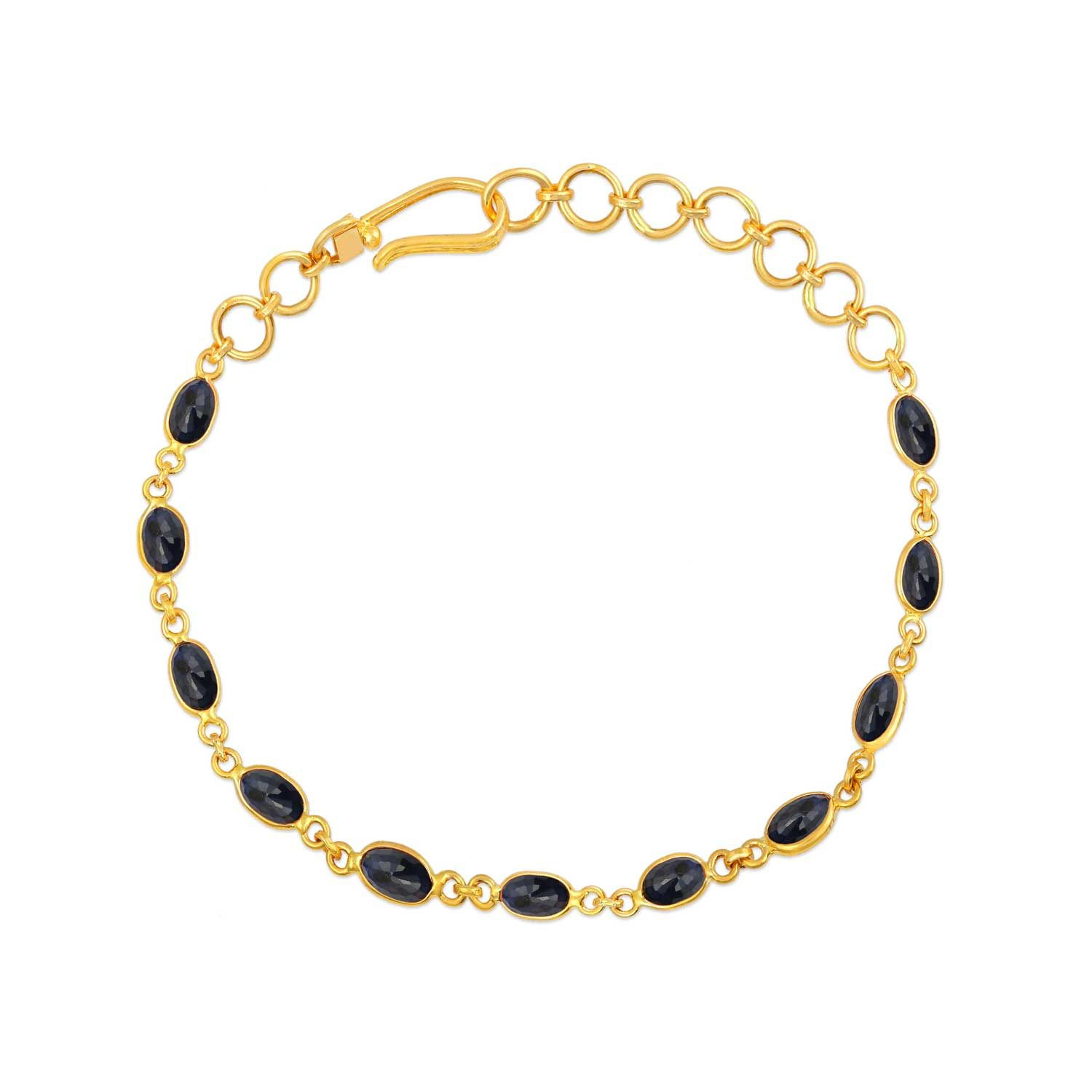 Precia Gemstone Studded Loose Gold Bracelet BRSNGGM004