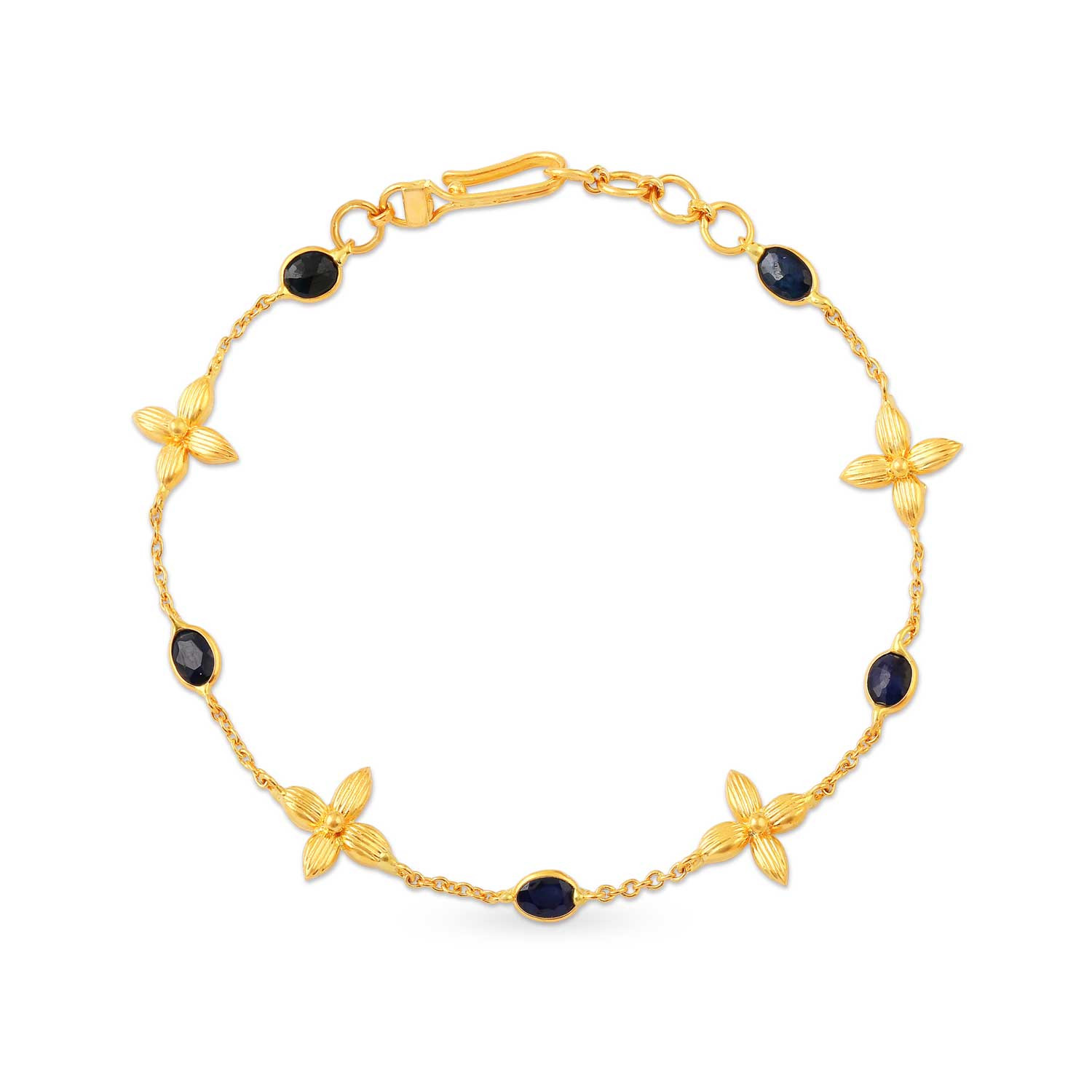 Precia Gemstone Studded Loose Gold Bracelet BRSNGGM013