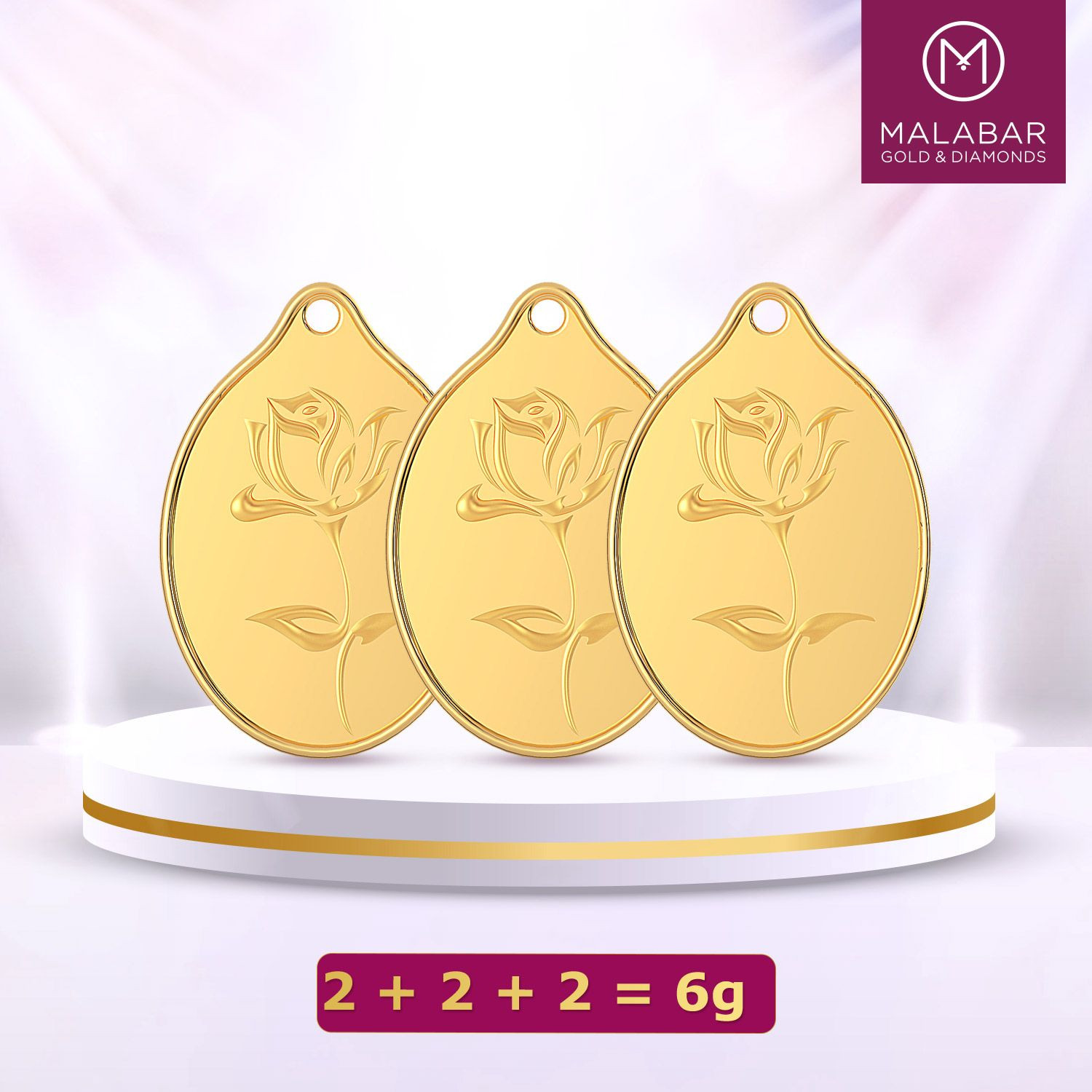 999 Purity 6 Grams Combo Gold Coins C3PDRS999P002G