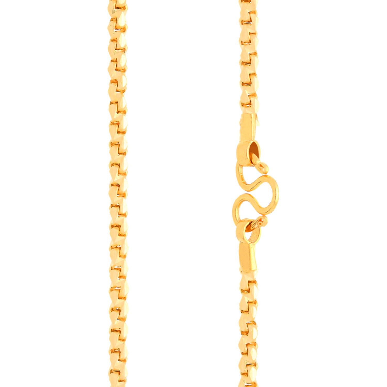 Malabar 22 KT Gold Machine Made Chain CHSRTNHMRGT048