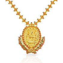 Tamil Brahmin Divine Gold Lakshmi Haram CNK0389JG