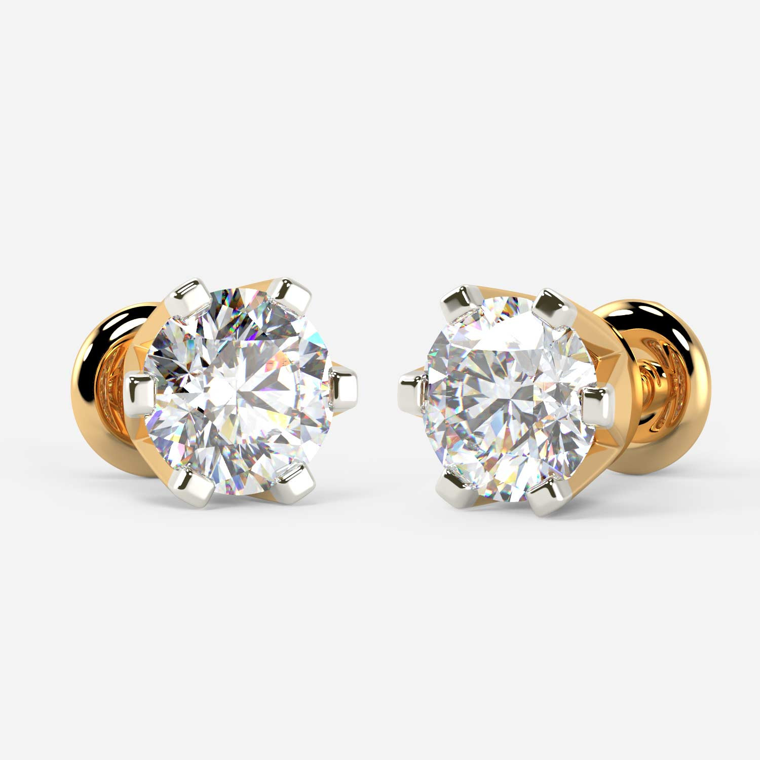 Mine Solitaire Yellow Gold Earring Mount E71419Y