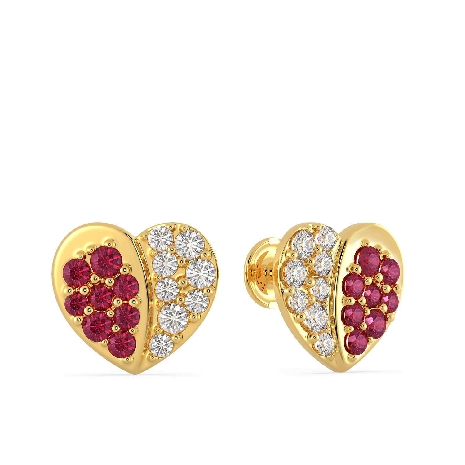 Malabar 22 KT Two Tone Gold Studded Earring EGSGHTYA0075