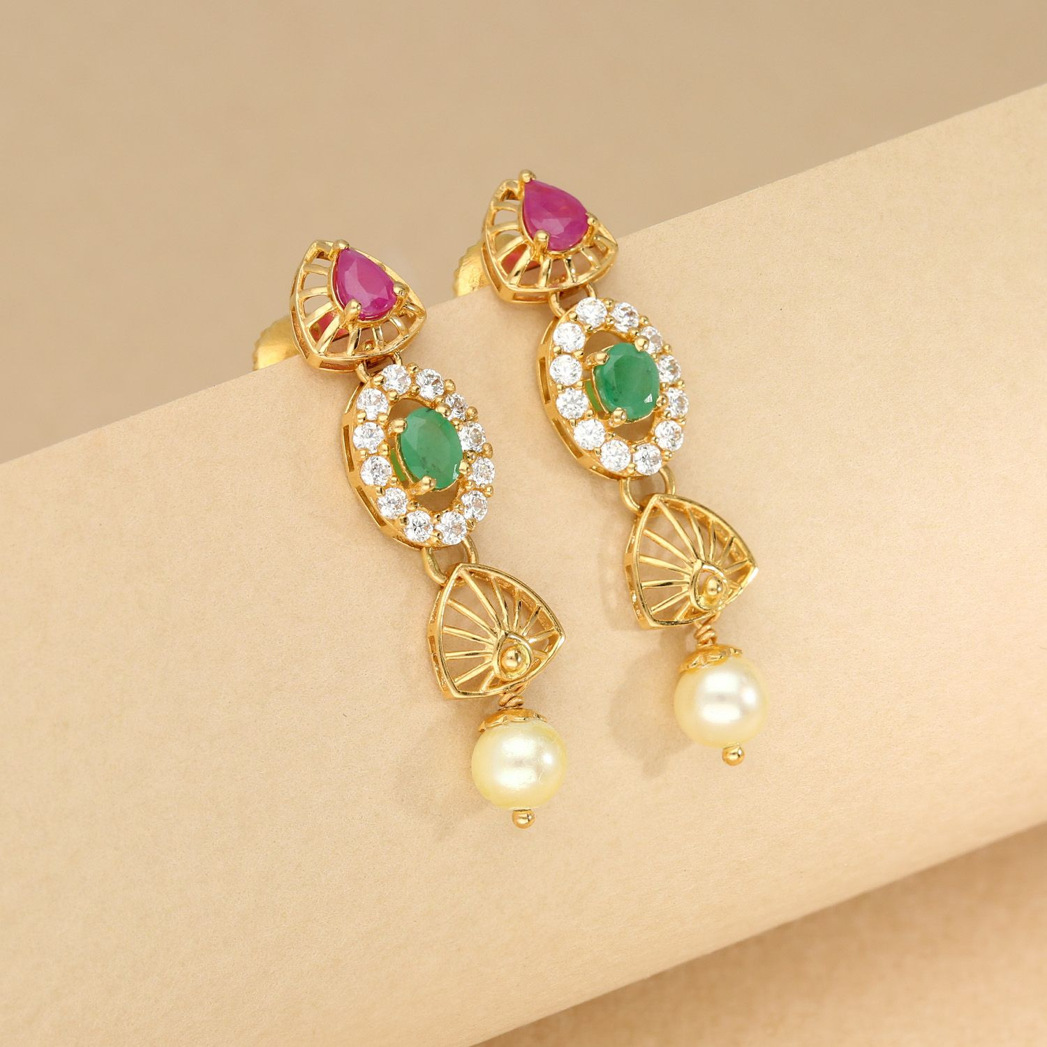 Precia Gemstone Gold Earring ERDZL21849