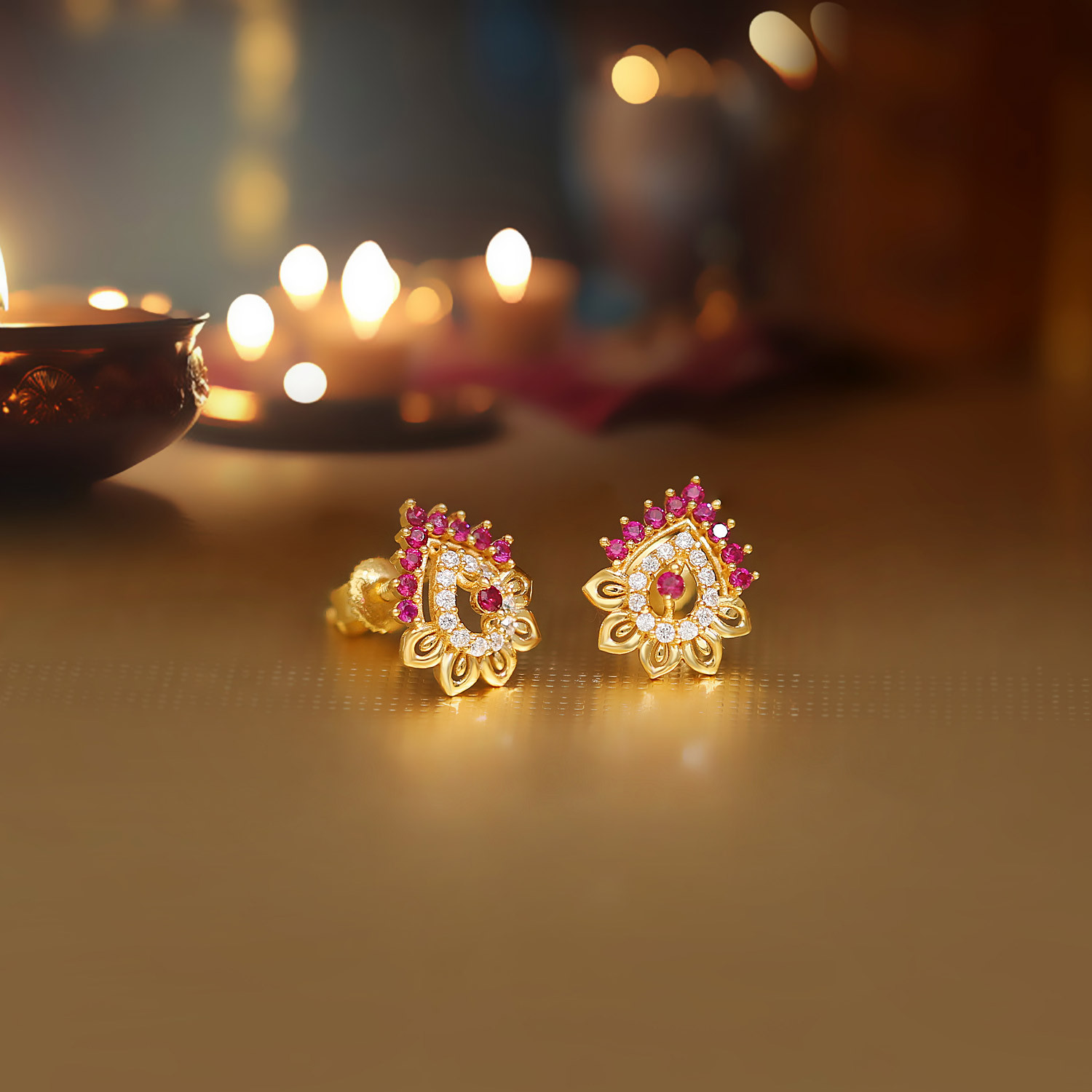 Malabar Gold Studs Earring ERDZL43591