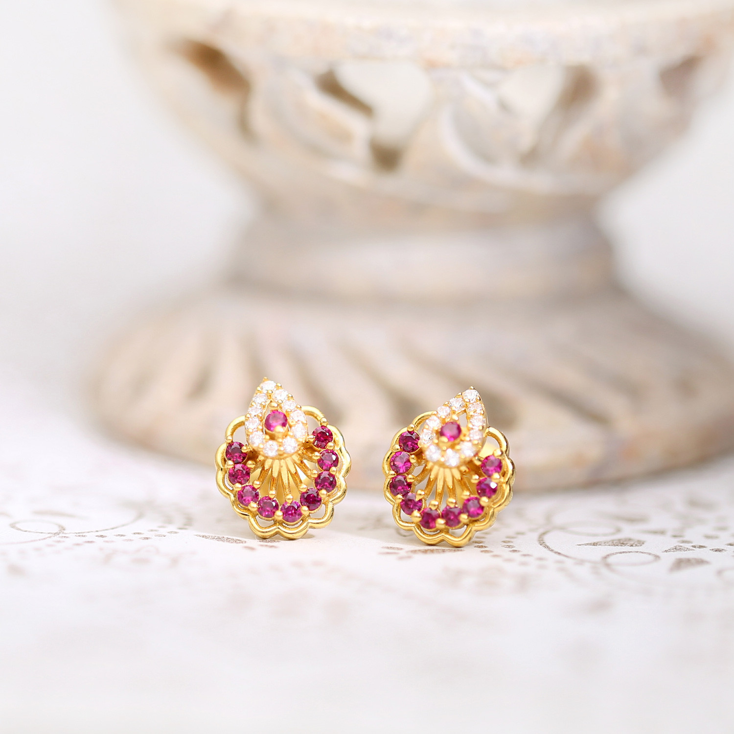 Malabar Gold Studs Earring ERDZL43593