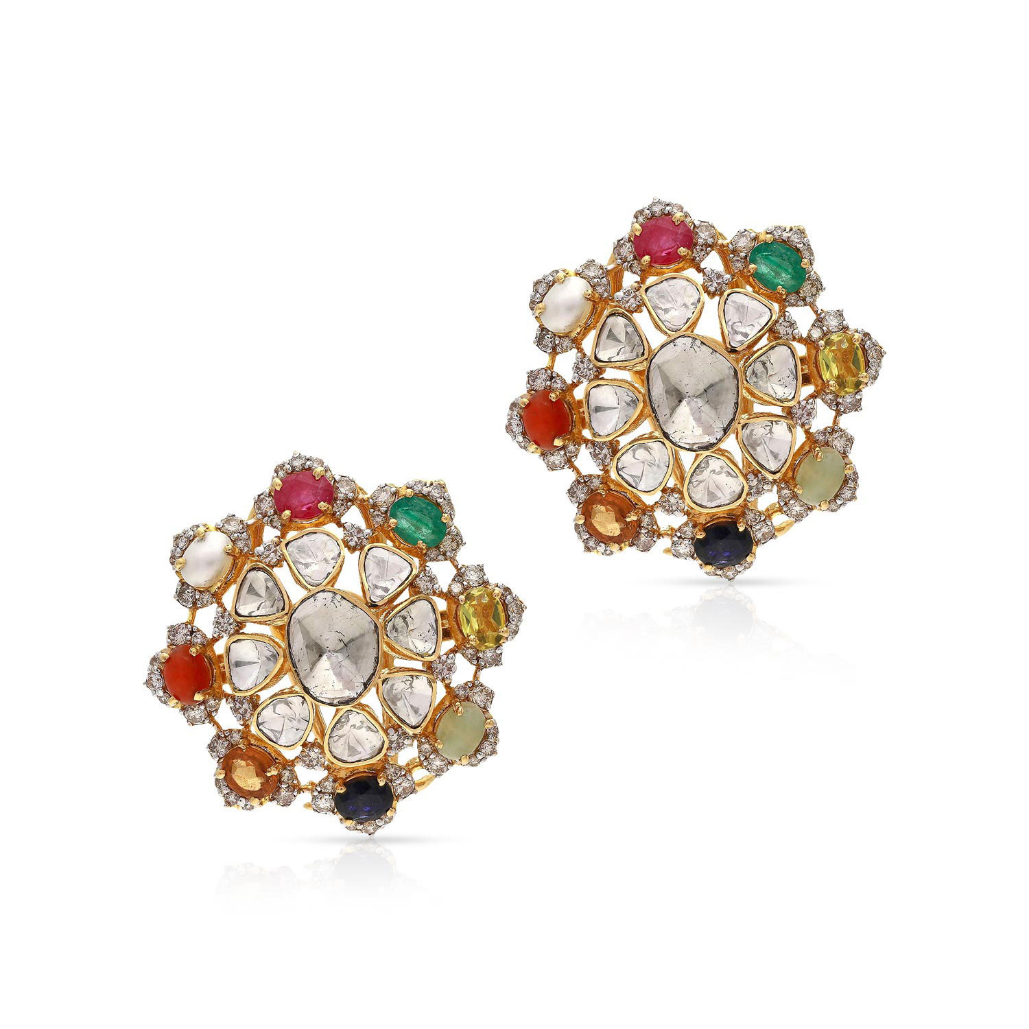 Viraaz Uncut Diamond Earring ERFTP47340