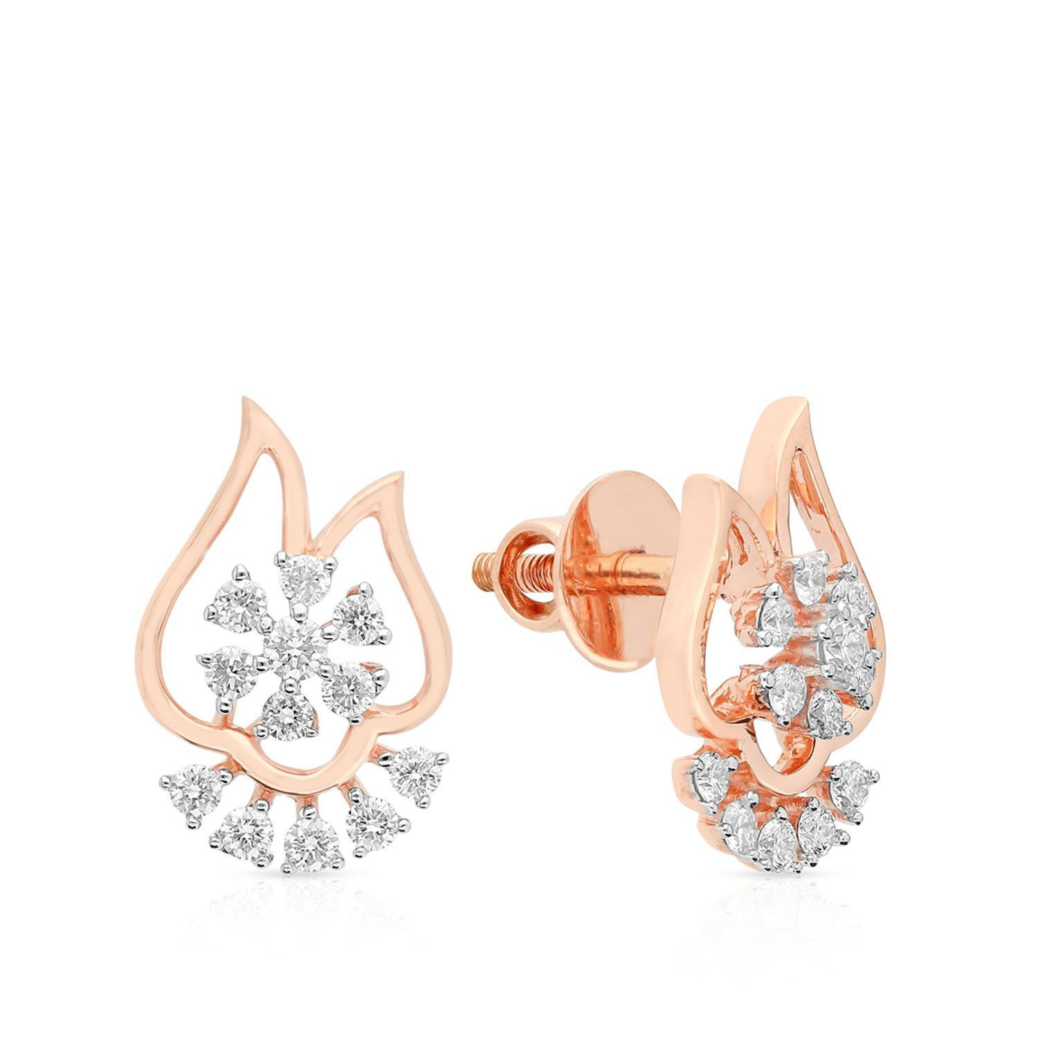Mine Diamond Studded Gold Studs Earring ERGEN10806