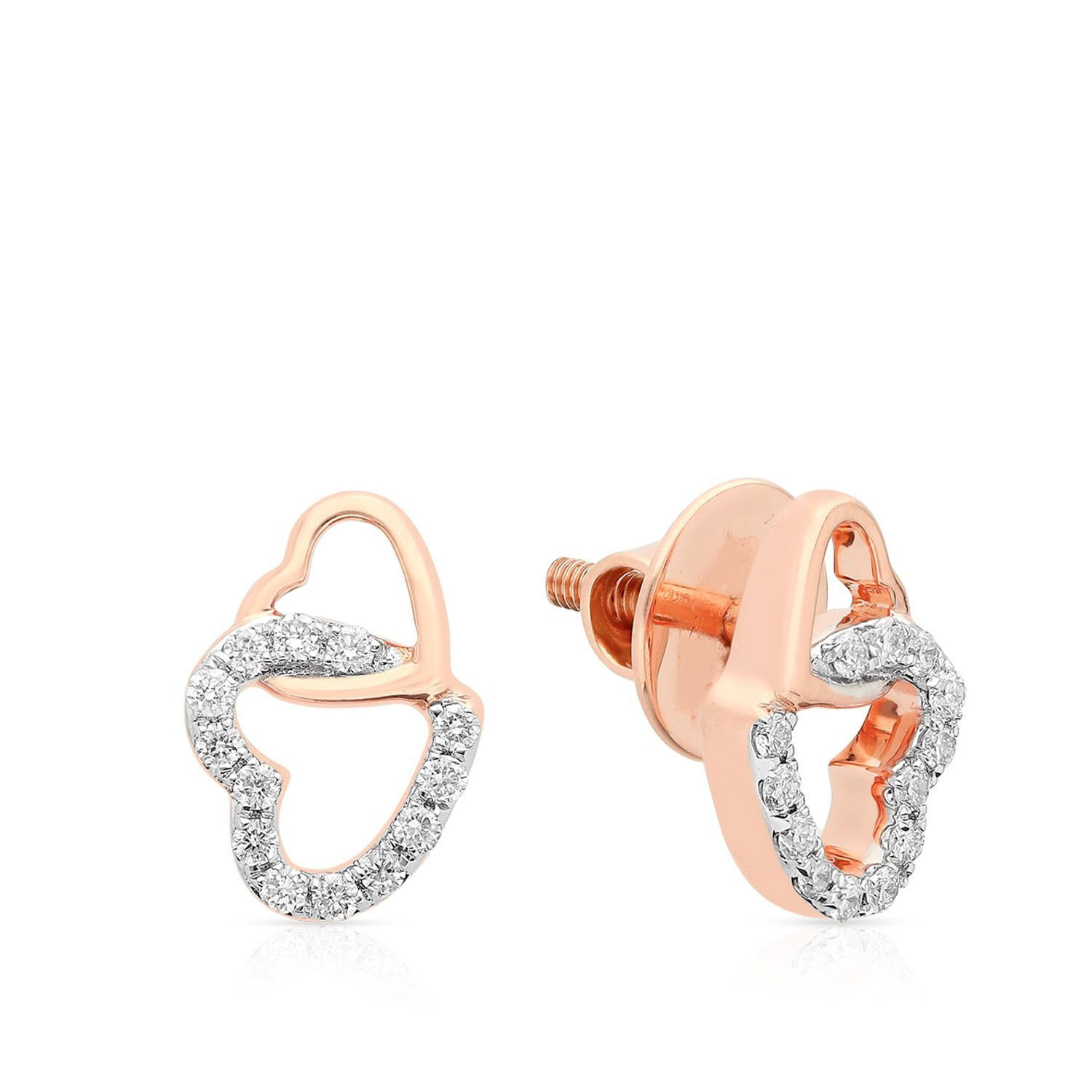 Mine Diamond Studded Gold Studs Earring ERGEN11449